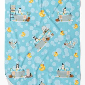 Caroline’s Treasures WDK5722BTLG West Siberian Laika Spitz – Toalla de baño grande para bañera Caroline’s Treasures WDK5722BTLG West Siberian Laika Spitz – Toalla de baño grande para bañera