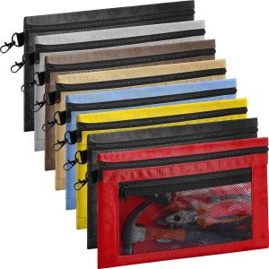 Paterr Paquete de 8 bolsas de herramientas con cremallera, organizador impermeable y almacenamiento para hombres, bolsa de herramientas de alta Paterr Paquete de 8 bolsas de herramientas con cremallera, organizador impermeable y almacenamiento para hombres, bolsa de herramientas de alta