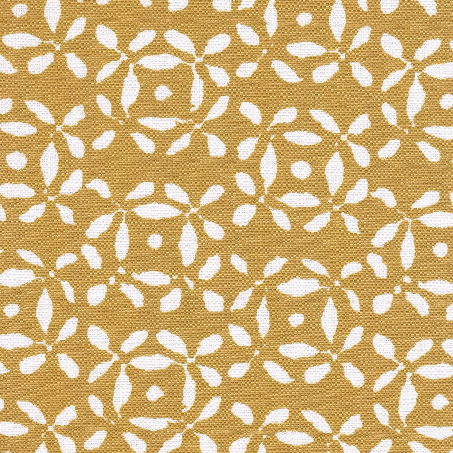 HomePop Decoración del hogar con respaldo abierto, lado de tela, sillas de comedor para cocina y sala de estar, estampado amarillo dorado (juego de