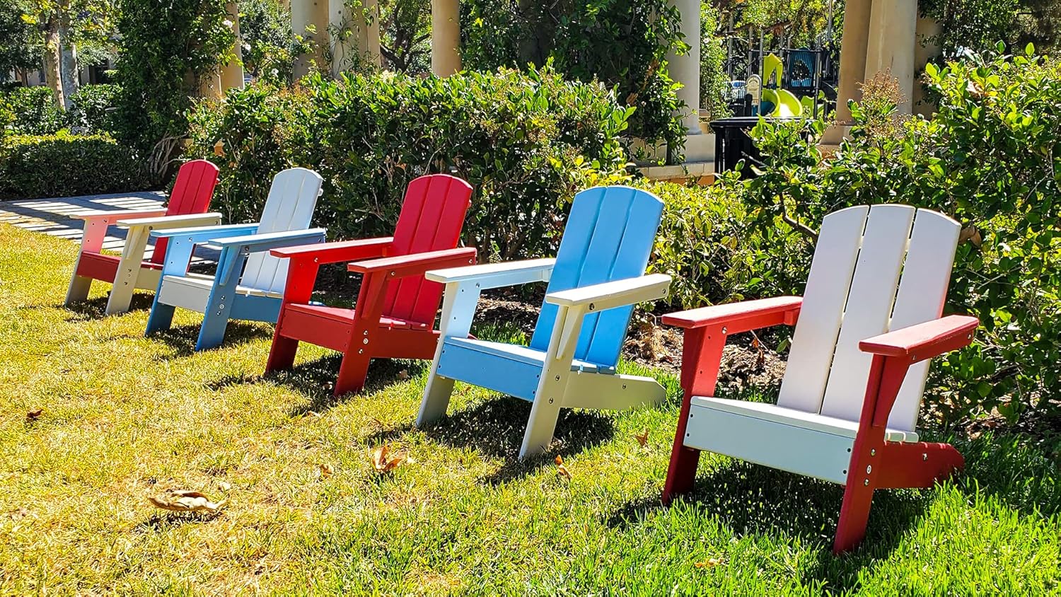RESINTEAK – Silla Adirondack para niños, sillas de plástico para jugar en interiores y exteriores, juego cómodo para fogata, fogata, patio y