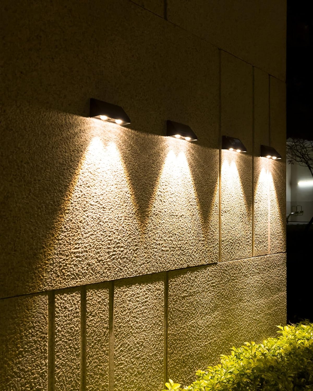 JACKYLED Paquete de 16 luces solares para valla, 50 lúmenes, luces solares súper brillantes para terraza, luces impermeables para exteriores, luces