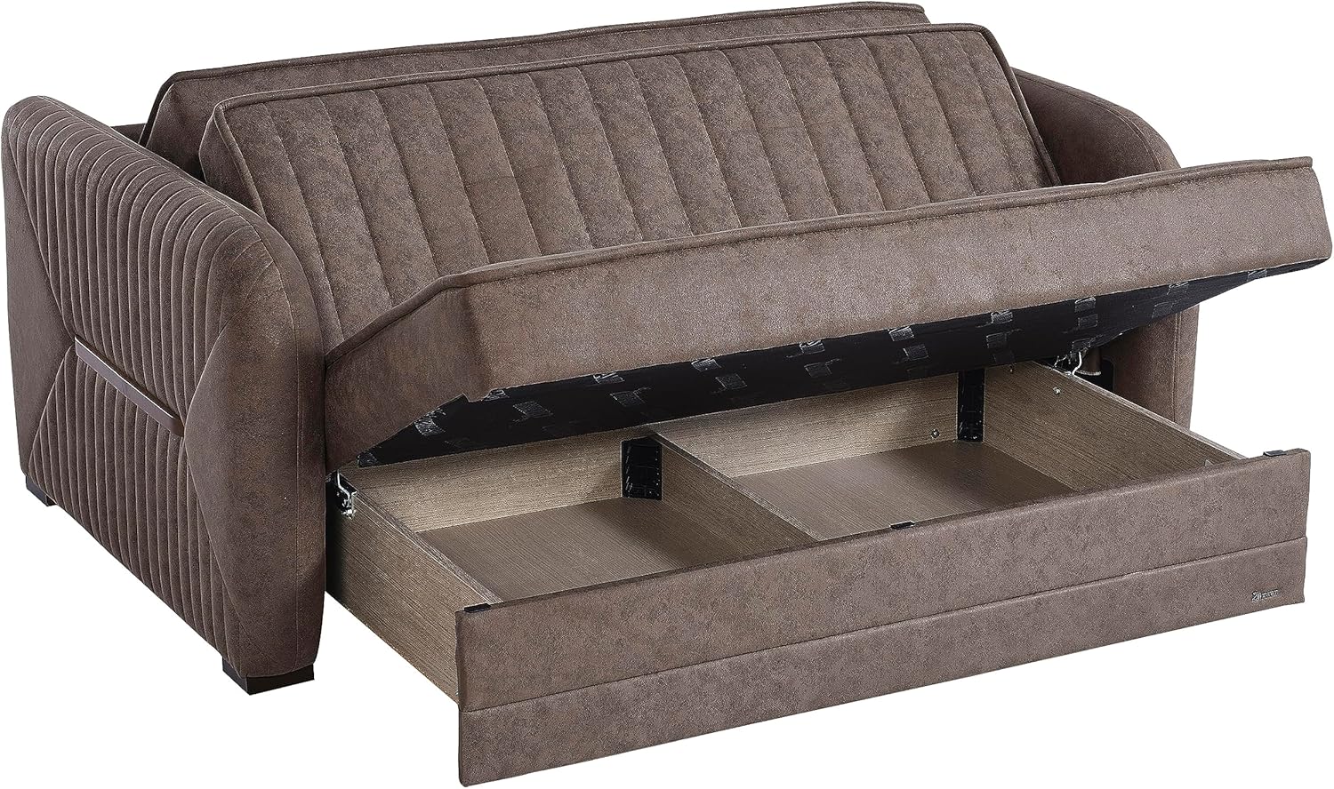 Sweethome Stores – Sofá biplaza extraíble de 67 pulgadas con almacenamiento, firme, tela, capacidad de 450 libras, para cama, futón para sala de