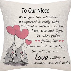 Funda de cojín para regalos de sobrina de tía, tío sobrina, funda de cojín de tía, tío sobrina, regalos de cumpleaños (nuestra sobrina) Funda de cojín para regalos de sobrina de tía, tío sobrina, funda de cojín de tía, tío sobrina, regalos de cumpleaños (nuestra sobrina)