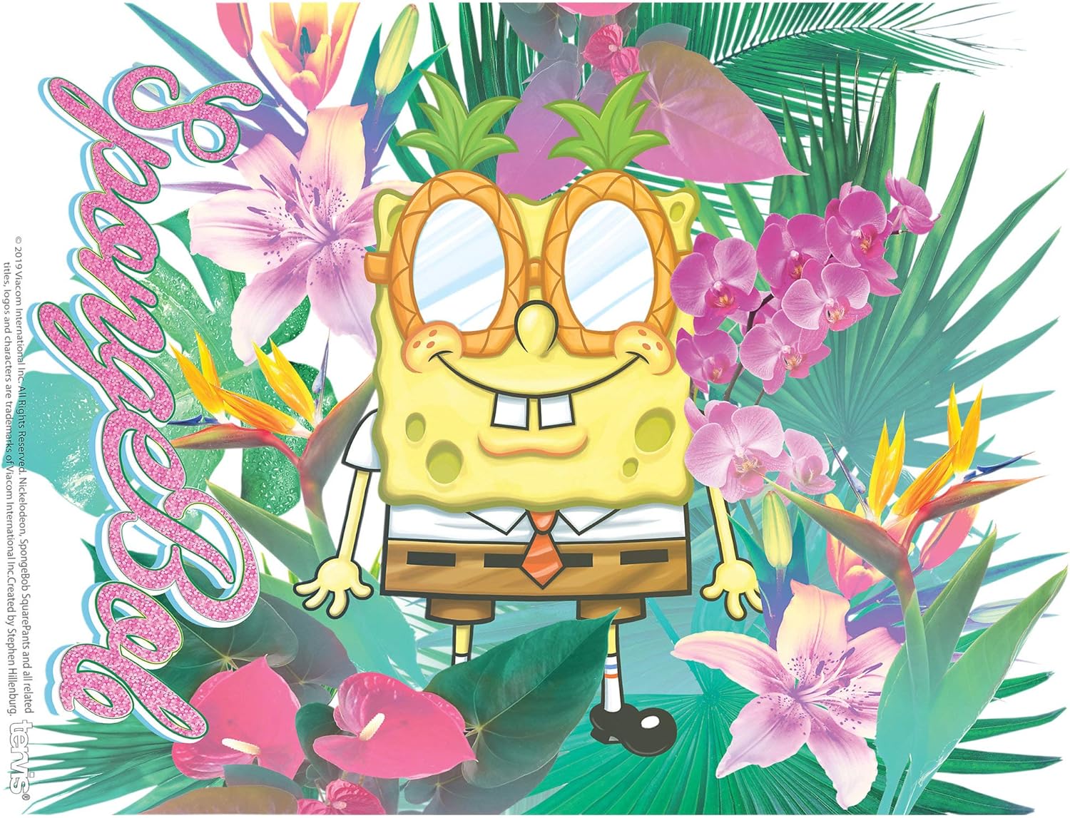 Tervis Nickelodeon – Vaso aislado de doble pared hecho en Estados Unidos de Bob Esponja mantiene las bebidas frías y calientes, 24 onzas, tropical