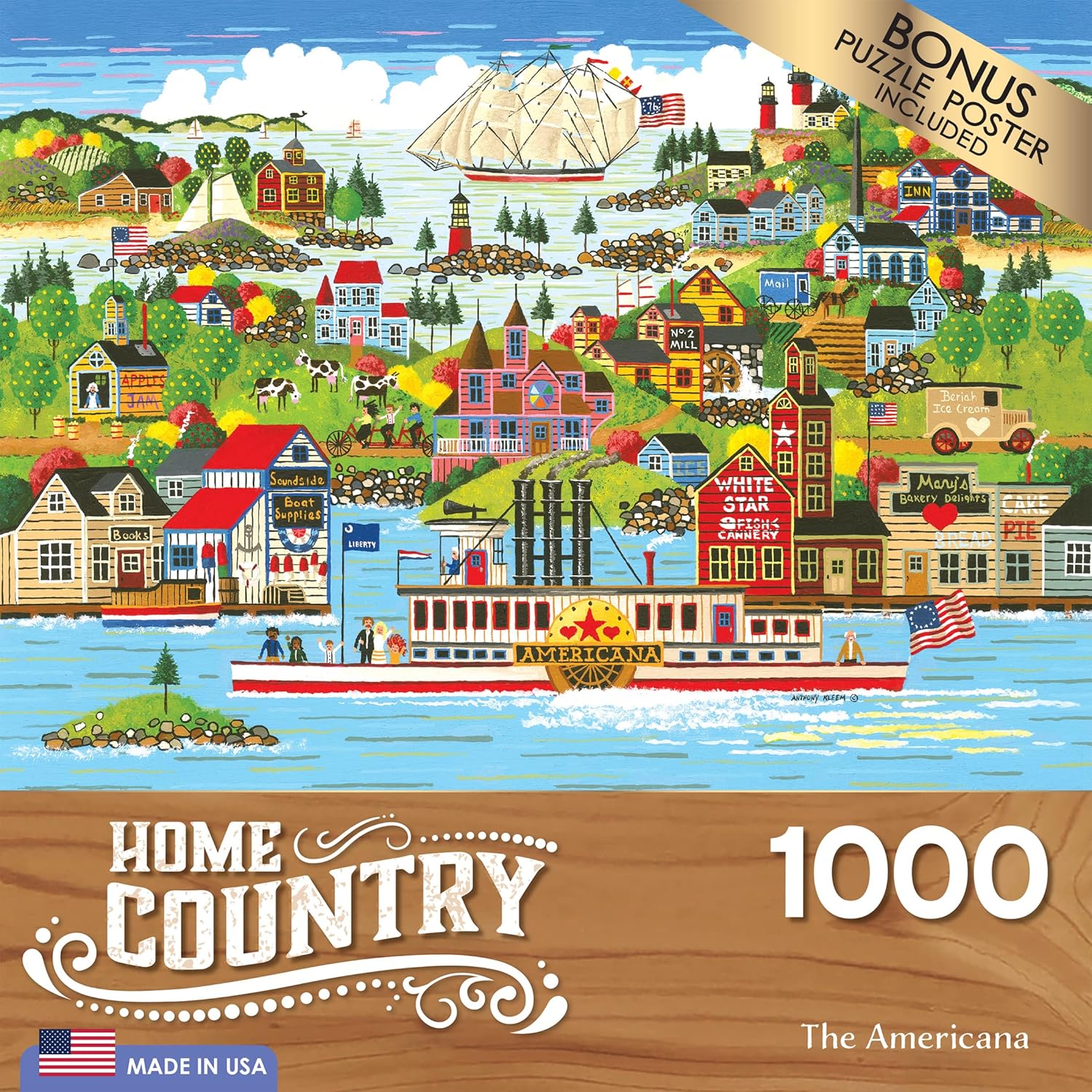 Cra-Z-Art – RoseArt – País de origen- The Americana – Rompecabezas de 1000 piezas