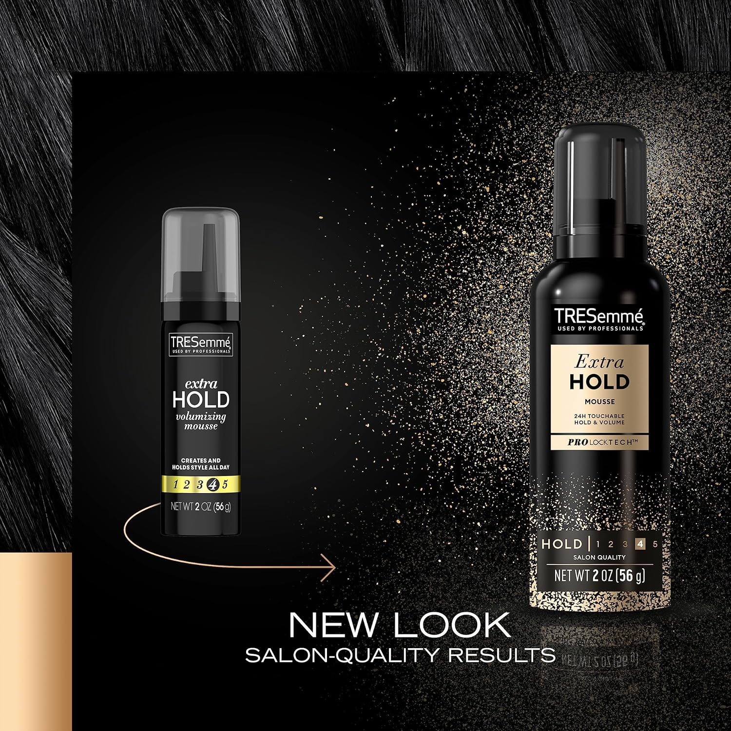 Tresemme – Juego de mousse para el cabello Tres Two Hair Mousse Extra Hold + Tresemme Hair Mousse Extra Hold Mousse de tamaño de viaje, productos