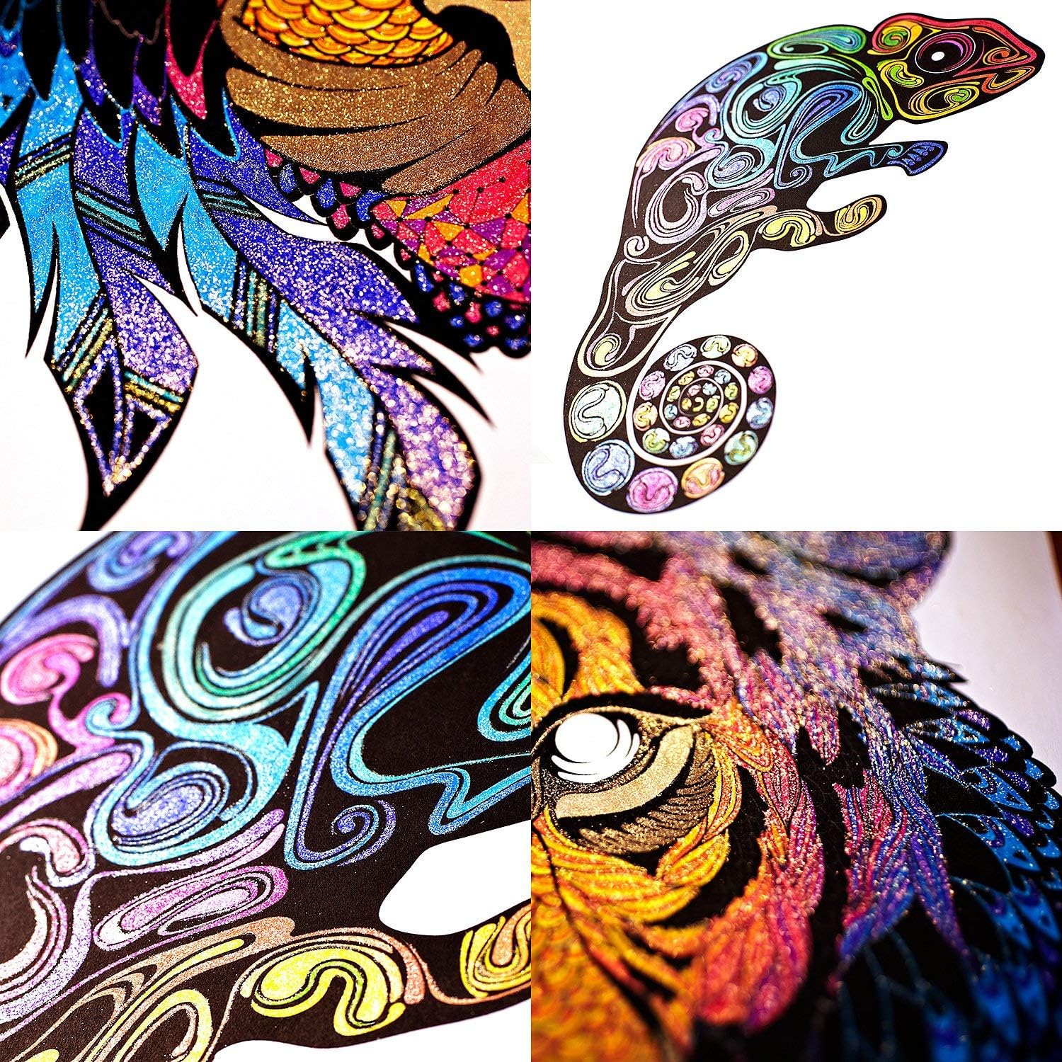 CHROMATEK Juego de 60 bolígrafos con purpurina de los mejores colores. 200% de tinta 30 bolígrafos de gel, 30 repuestos. Colores súper brillantes