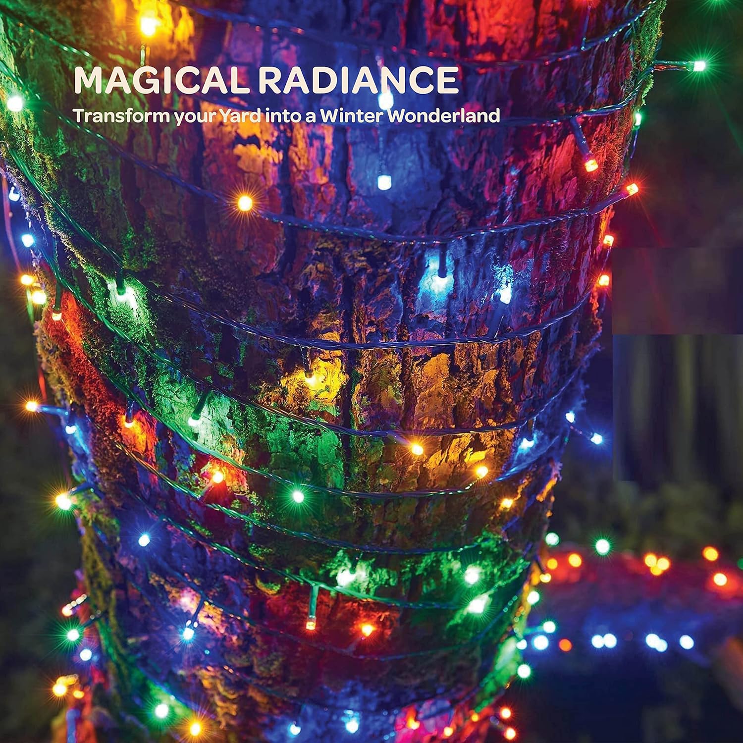 1000 luces LED de Navidad multicolor 400 pies de cadena de luces superlargas  Control remoto con 8 modostemporizadorregulable  Aprobado por UL para