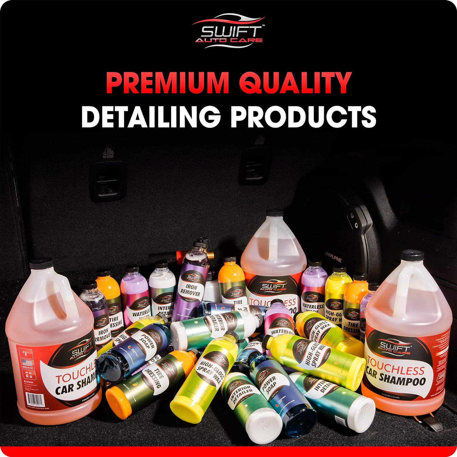 Swift – Champú de lavado de autos sin contacto (2 galones), no requiere cepillado, jabón de coche de alta espuma, resistente, detergente automático