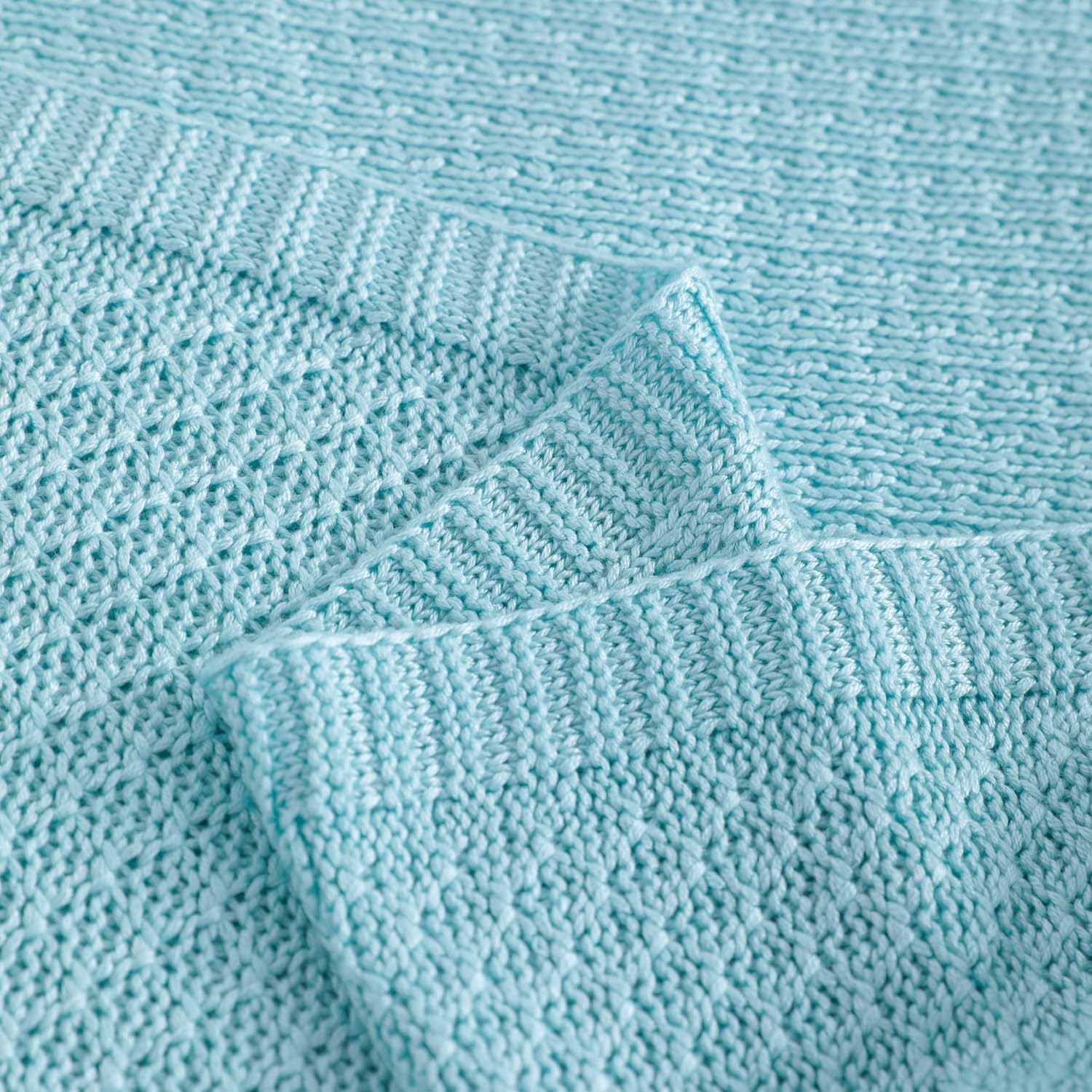 NTBAY Manta refrescante para bebé, manta de punto trenzado para niños pequeños, rayón derivado de bambú, suave y transpirable, manta de 30 x 40