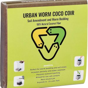 Urban Worm Coco Coir – Acondicionador de tierra y lecho para lombrices, con pH neutro y enjuagado para reducir la sal Urban Worm Coco Coir – Acondicionador de tierra y lecho para lombrices, con pH neutro y enjuagado para reducir la sal