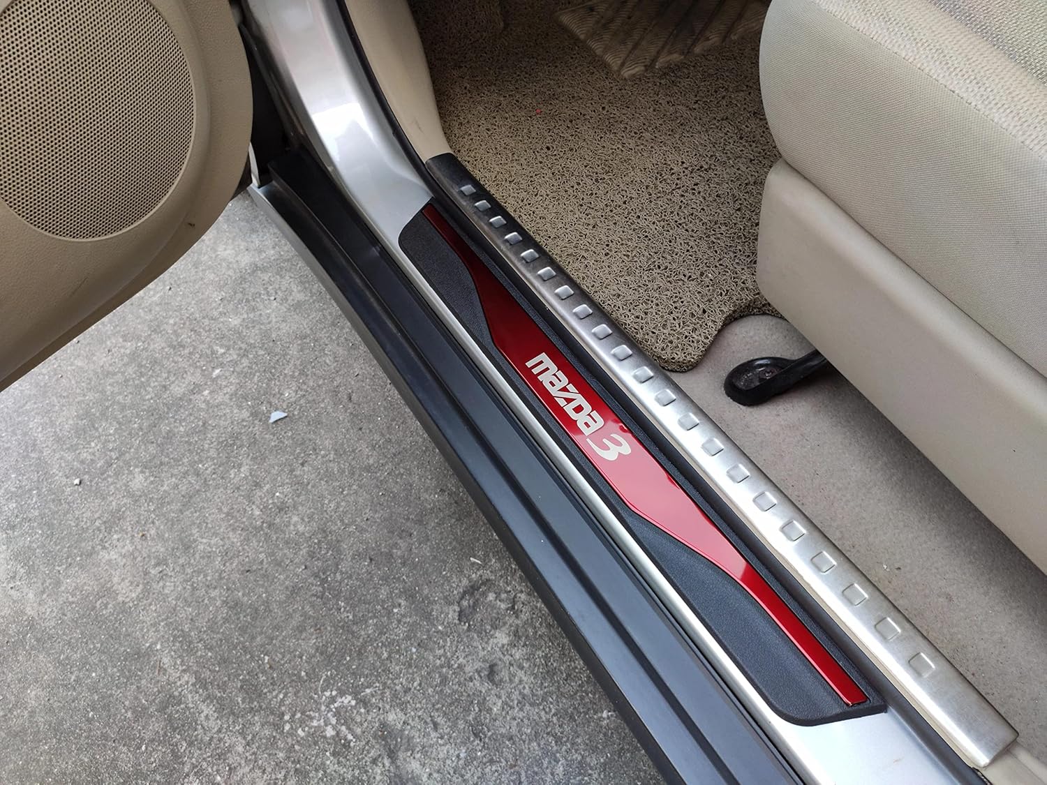 GZBFTDH Protector de rasguños para umbral de puerta de automóvil, para Mazda 3 2015-2022, piezas de accesorios, cubierta de placa protectora de