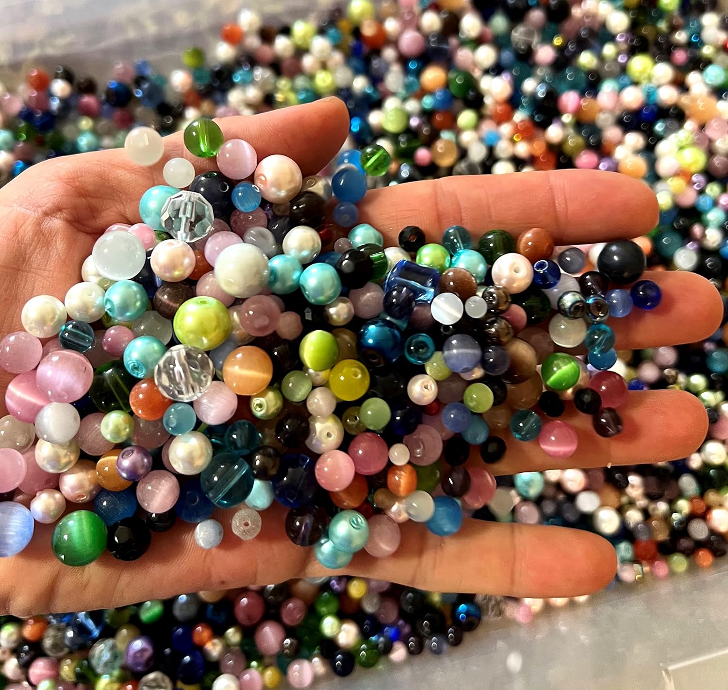 Surtido de cuentas sueltas, manualidades, proyectos de bricolaje de pulseras, kit de cuentas, múltiples colores a granel de cuentas de semillas, kit