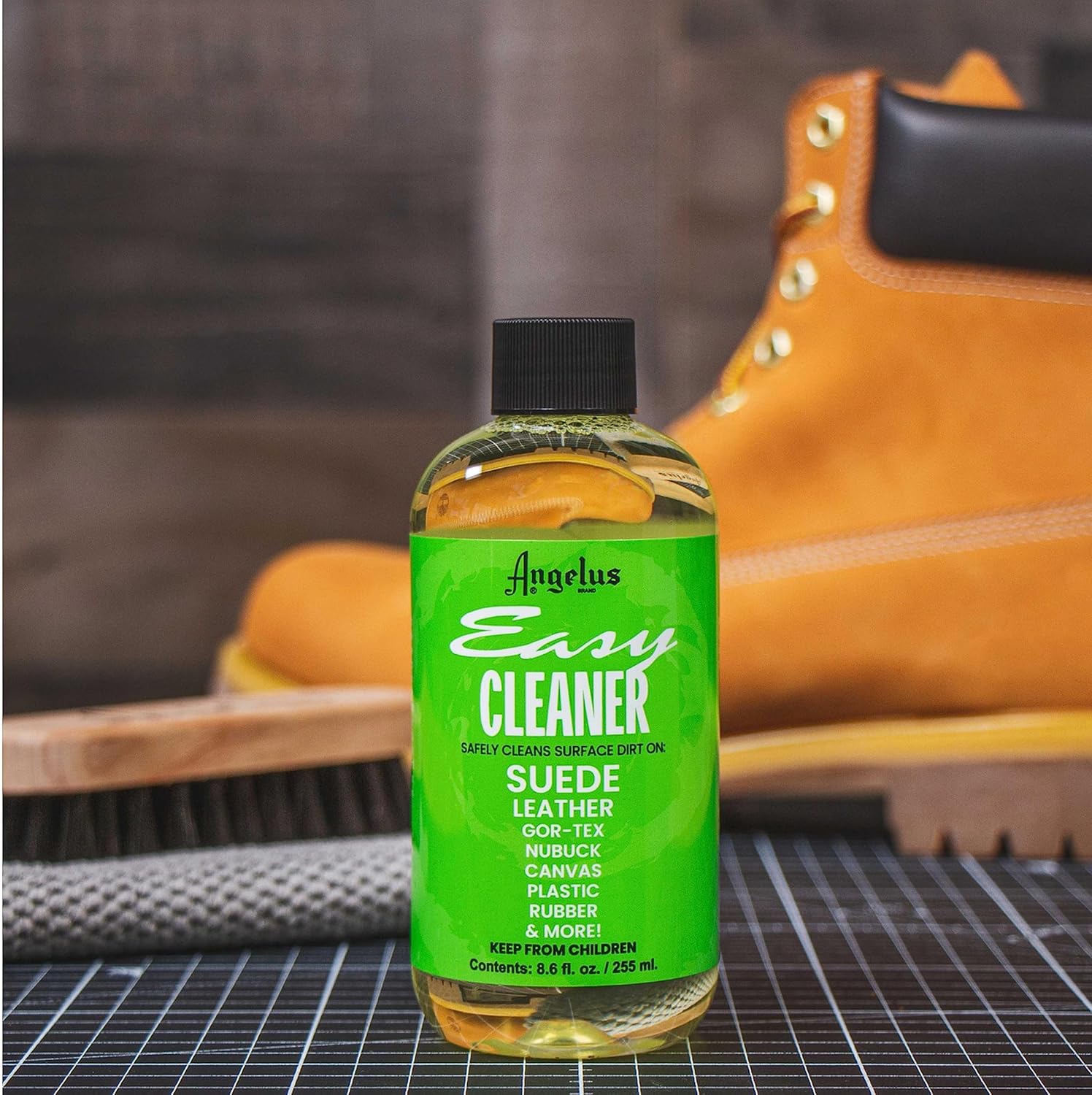 Angelus Easy Cleaner – Limpiador de zapatillas de 8.6 onzas y kit limpiador de gamuzanobuck
