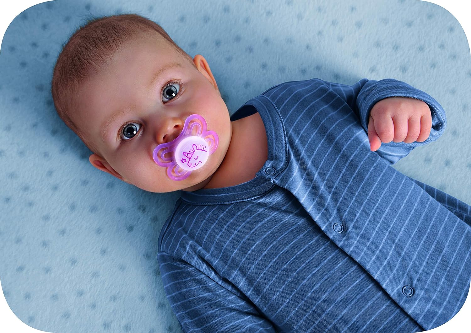 MAM Perfect Night – Chupete para bebé, pezón patentado, brilla en la oscuridad, 0-6 meses, niña, 2 unidades (paquete de 1)