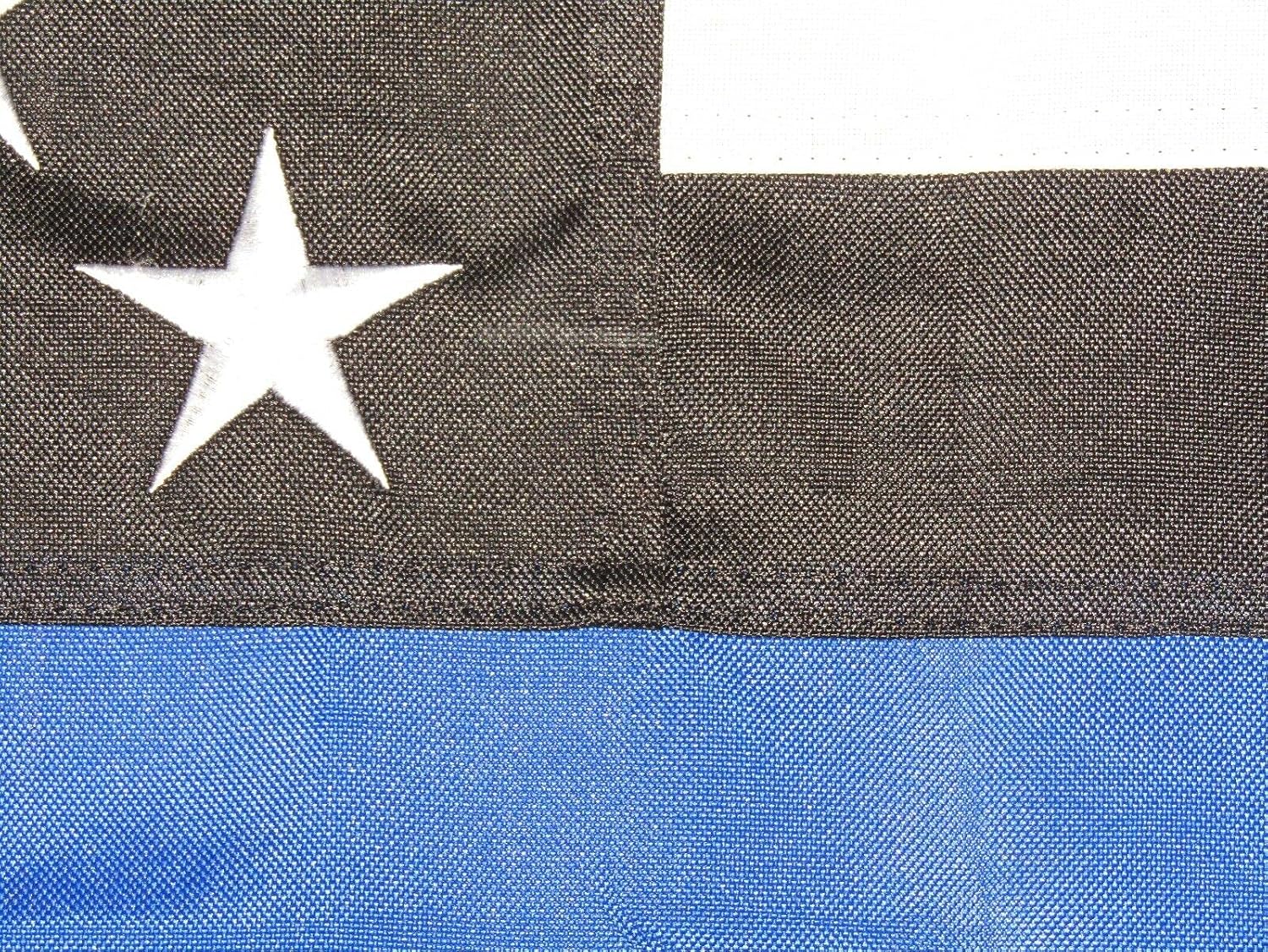 Premium 6X10 Embroidered USA Thin Line 600D Nylon SYNTHETIC COTTON Flag