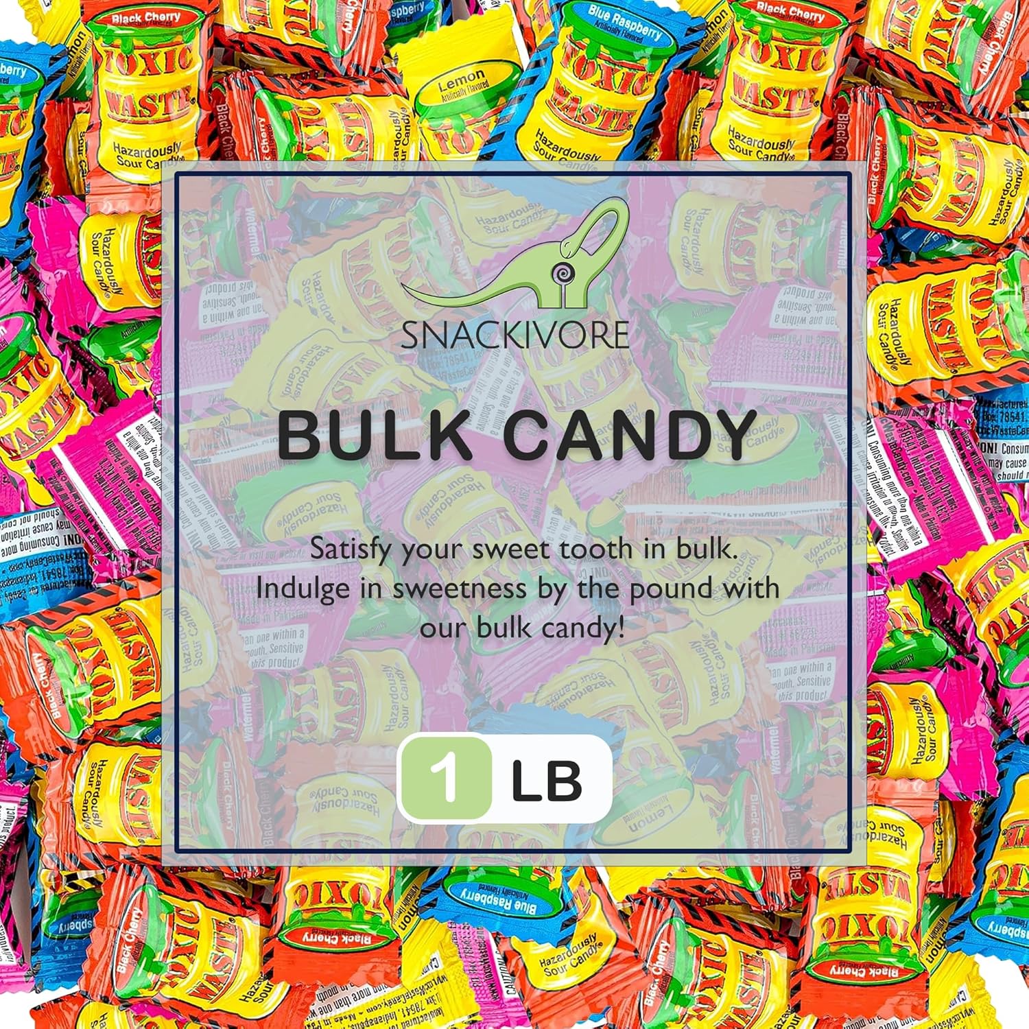 Caramelos tóxicos de residuos a granel de 1 libra de paquete variado de caramelos agrios, caramelos súper ácidos, dulces más ácidos del mundo,