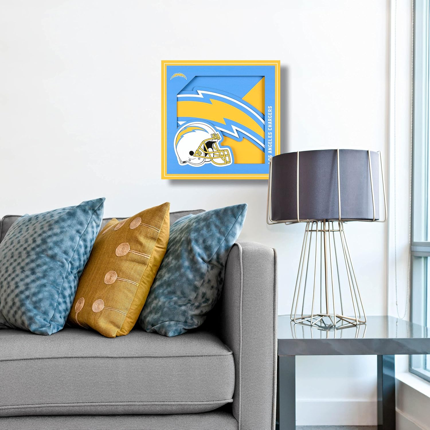 YouTheFan Arte de pared de la serie de logotipos NFL de 12 x 12