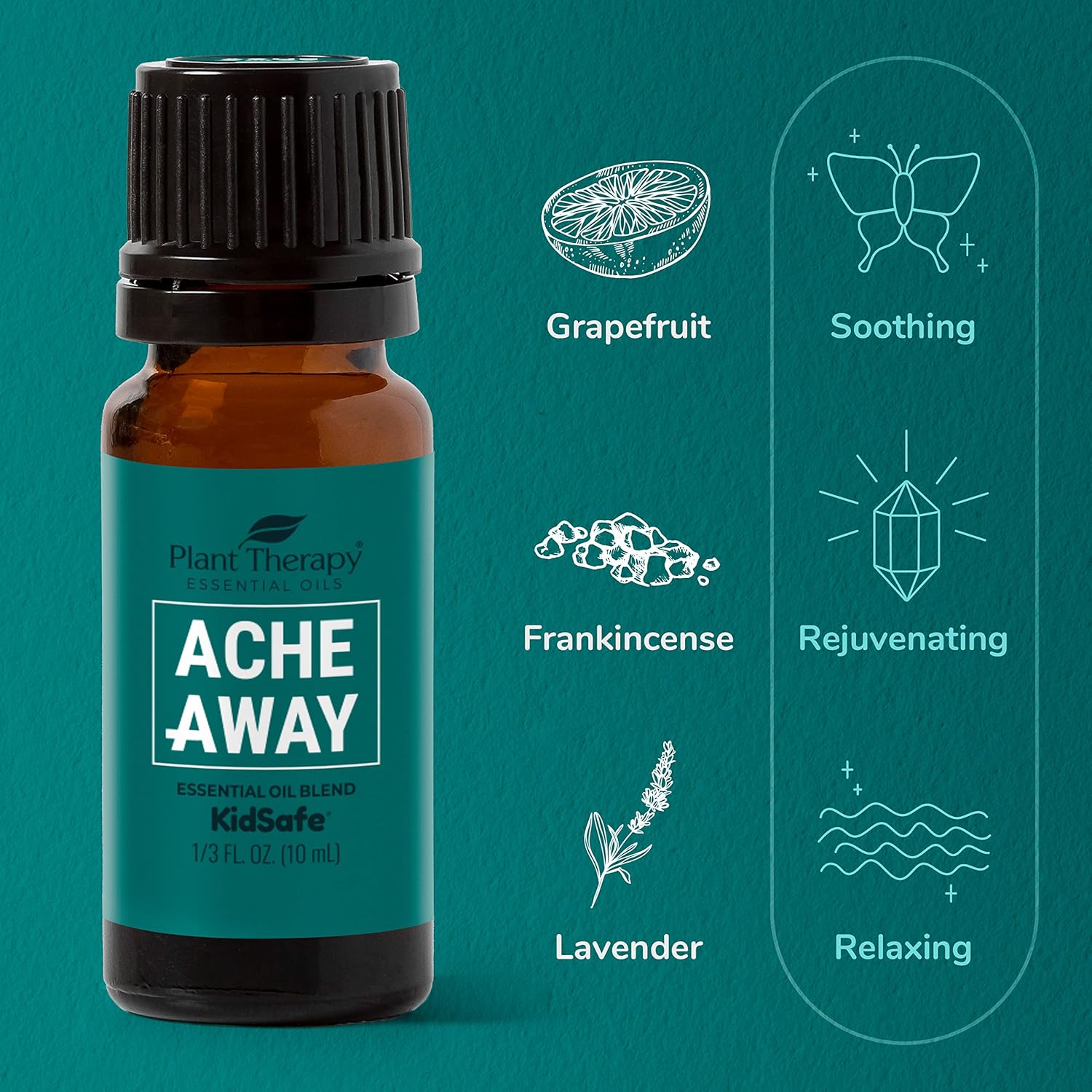 Plant Therapy Juego de mezcla de aceites esenciales para apoyar el dolor, 0.3 fl oz (13 oz) cada una de las mezclas de aceites esenciales para