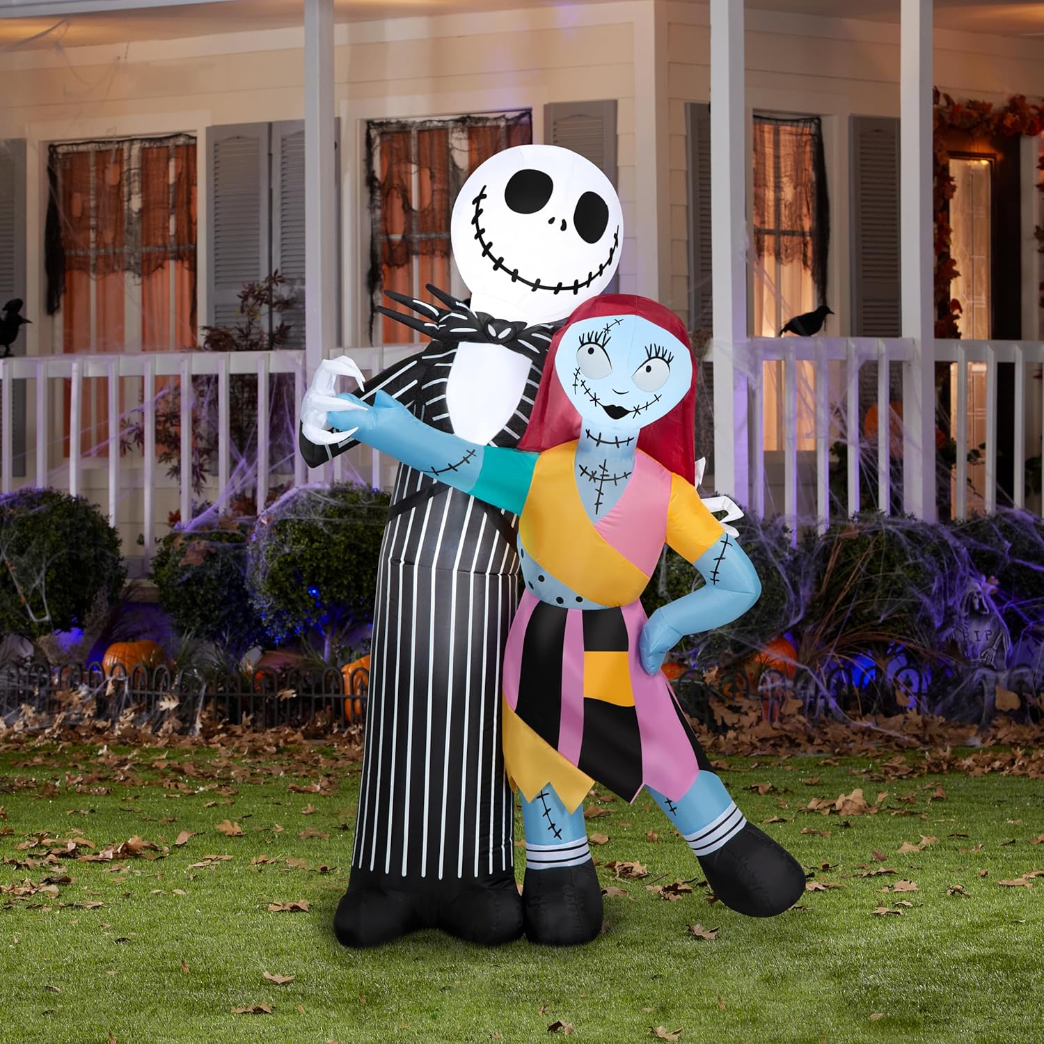 Gemmy Airblown – Gato inflable y escena de baile de Sally Disney, 6 pies de altura, multicolor