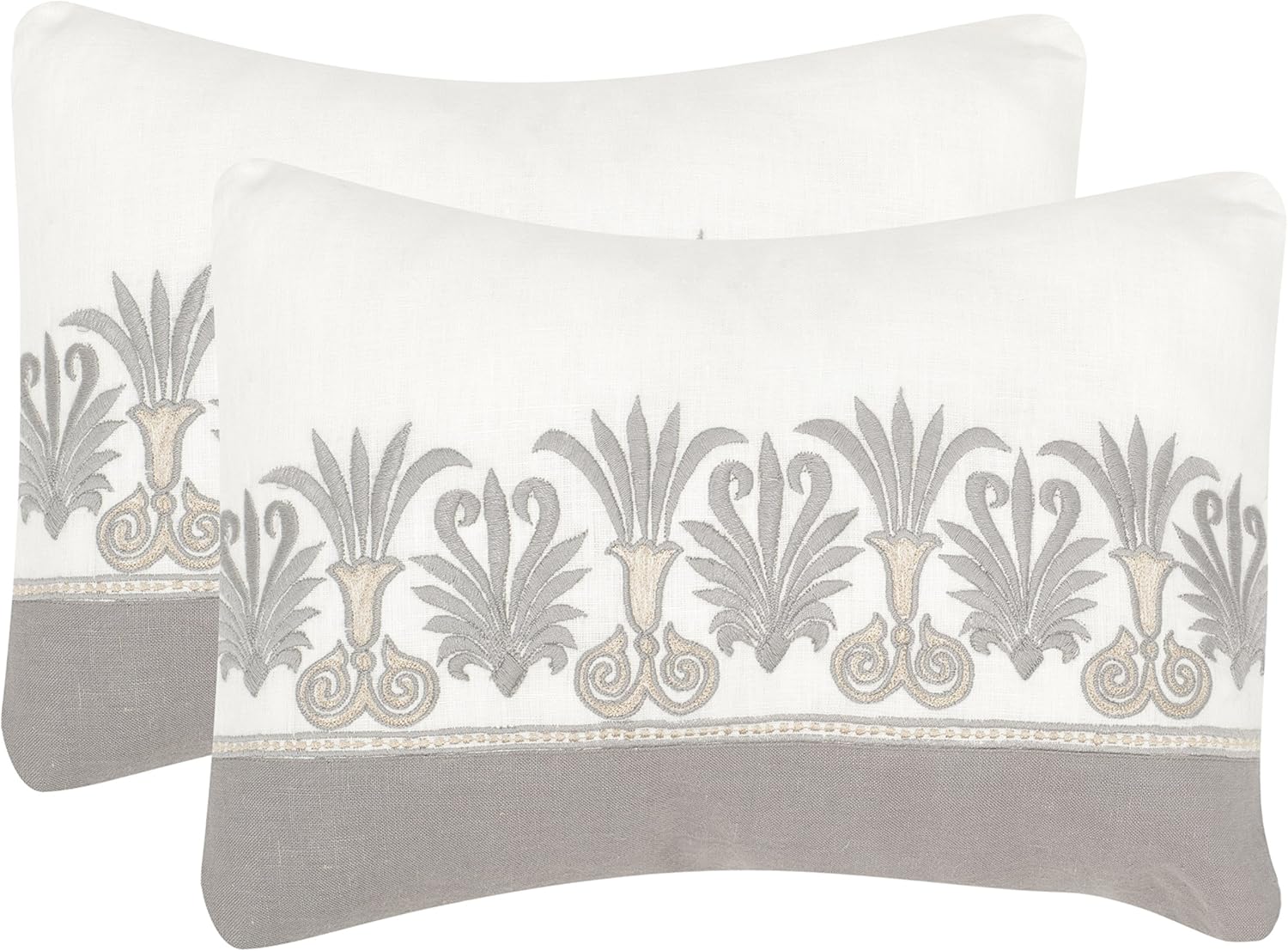 Safavieh Pillow Collection – Juego de 2 almohadas de 12.0 x 20.0in, Royal Palm Sterling
