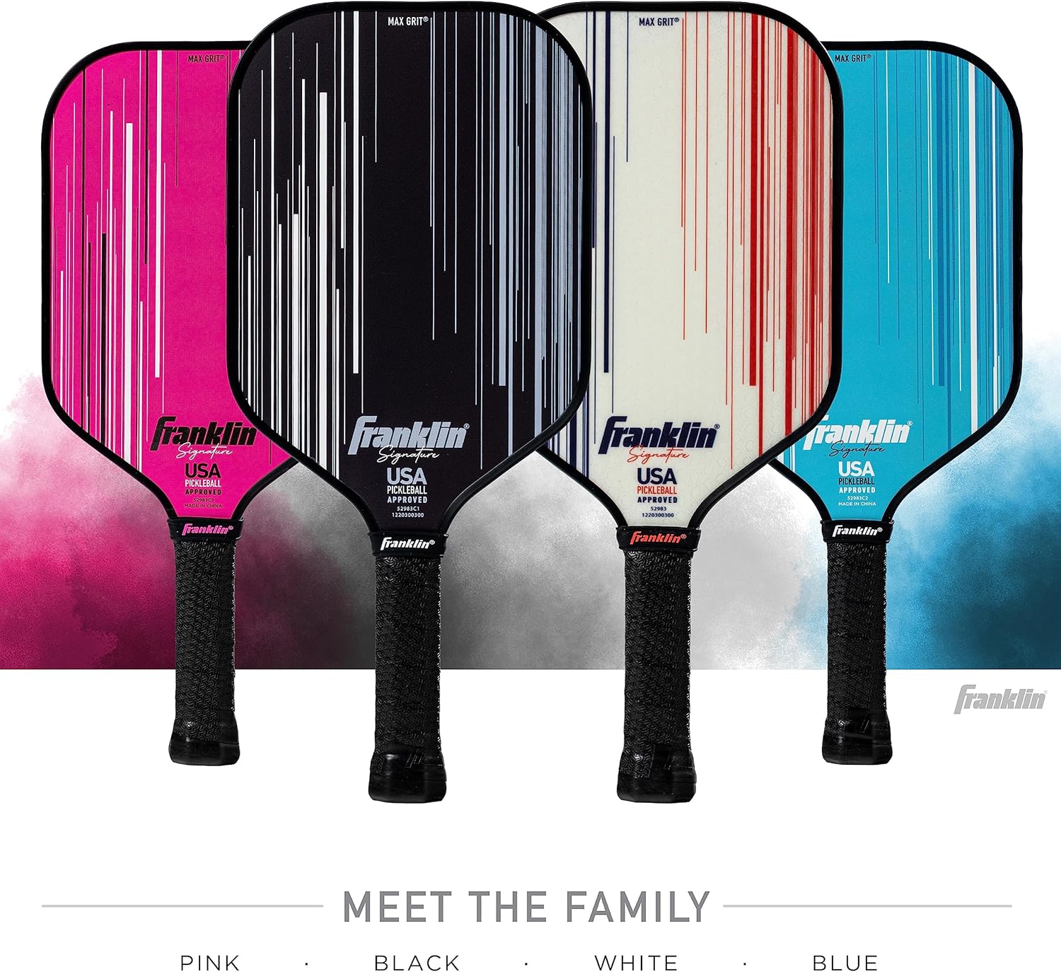 Franklin Sports Palas de pickleball Pro – Signature Series Pro Pickleball Paddle con superficie MaxGrit – Pala de pickleball aprobada por USA