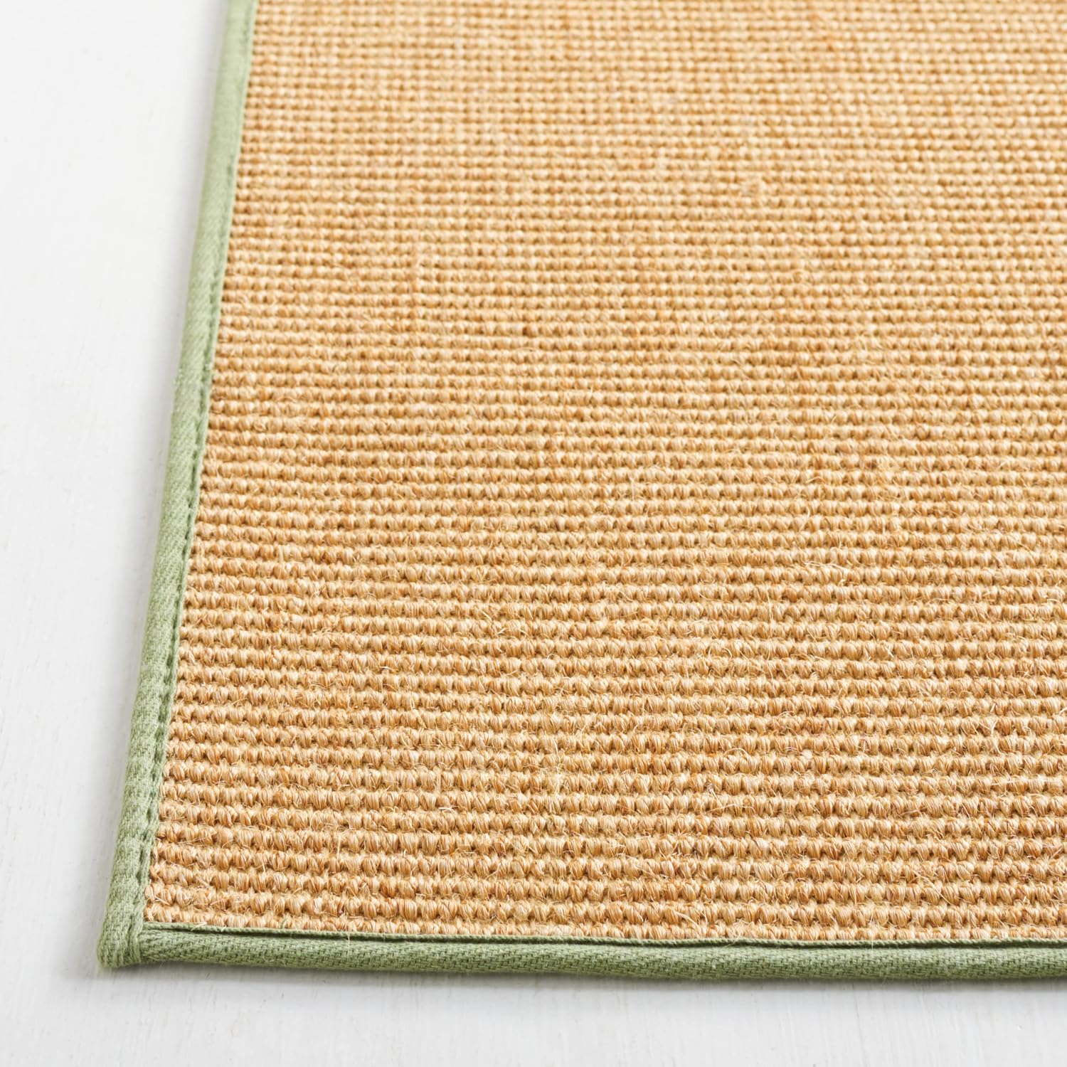 Martha Stewart Collection by SAFAVIEH MSR9501E – Alfombra de sisal y yute de 5 x 7 pies, color naturalverde