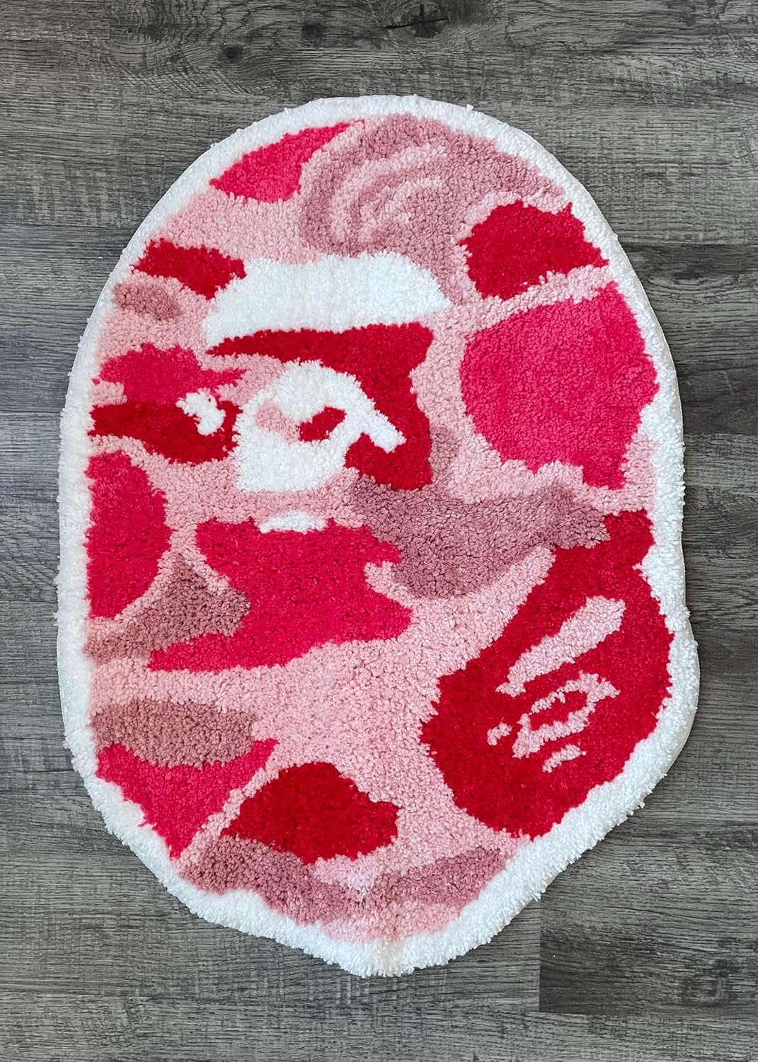 Luxape Bape Rug – Alfombra Hypebeast hecha a mano y de alta calidad, 28 pulgadas de ancho x 20 pulgadas de largo, alfombra Hypebeast – Decoración de