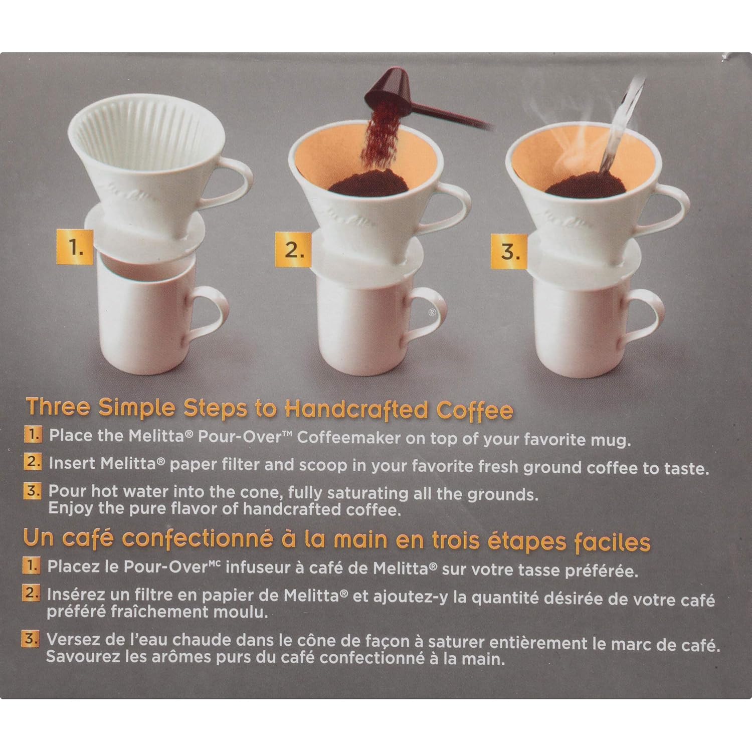Melitta cafetera, cápsula con vertedor más taza para viaje paquete de 2.