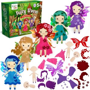 CRAFTILOO Kit de costura de elfos de hadas para niños, divertido y educativo juego de manualidades de cuento de hadas para niños y niñas de 7 a 12 CRAFTILOO Kit de costura de elfos de hadas para niños, divertido y educativo juego de manualidades de cuento de hadas para niños y niñas de 7 a 12