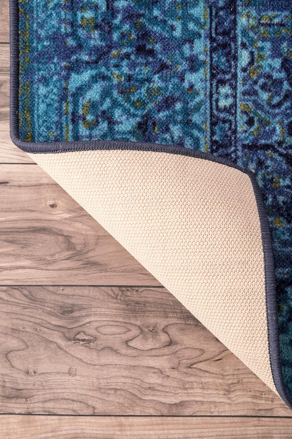 nuLOOM Reiko – Alfombra persa de estilo clásico, Tela, Azul