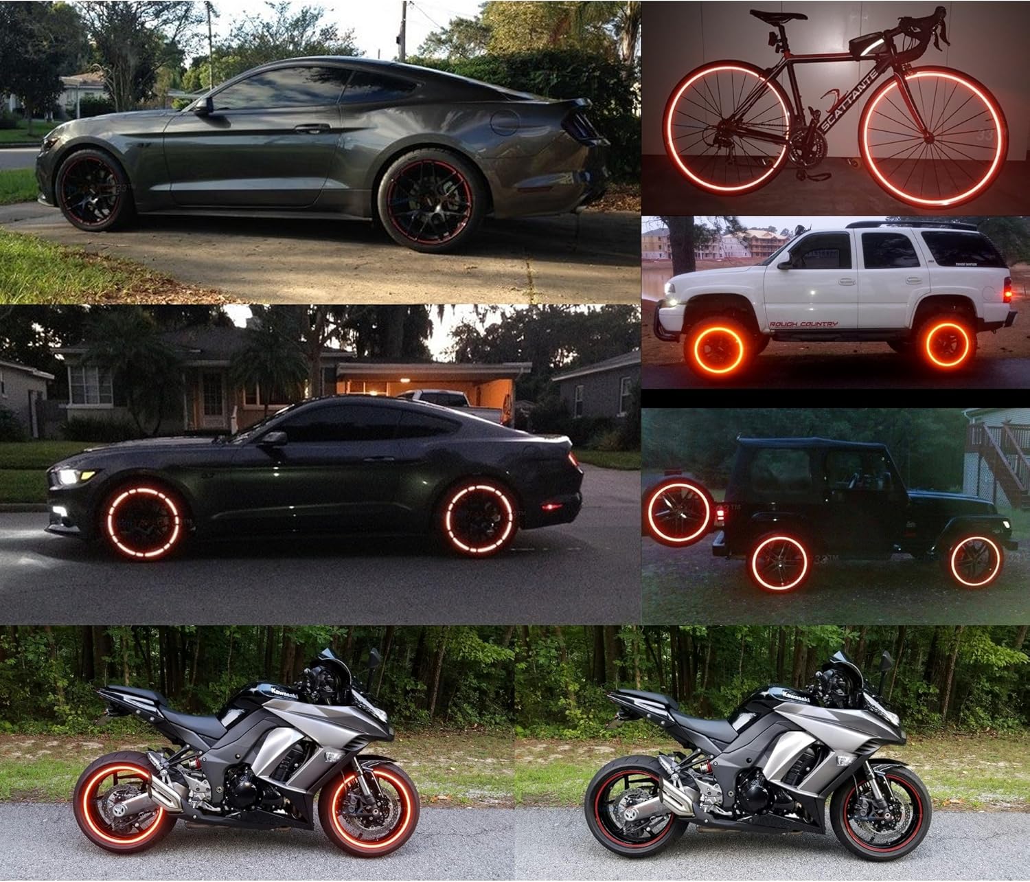 customTAYLOR33 – Cintas de seguridad reflectantes de alta intensidad, color rojo, selecciona tamaño
