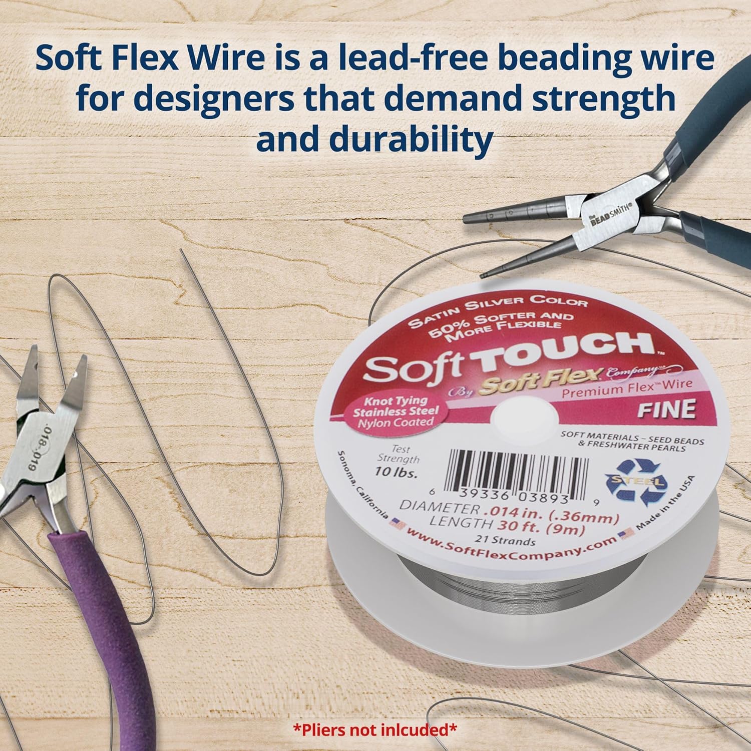SOFT-FLEX Toys Soft Touch .014″ 30F 21STR SLVR, color plateado