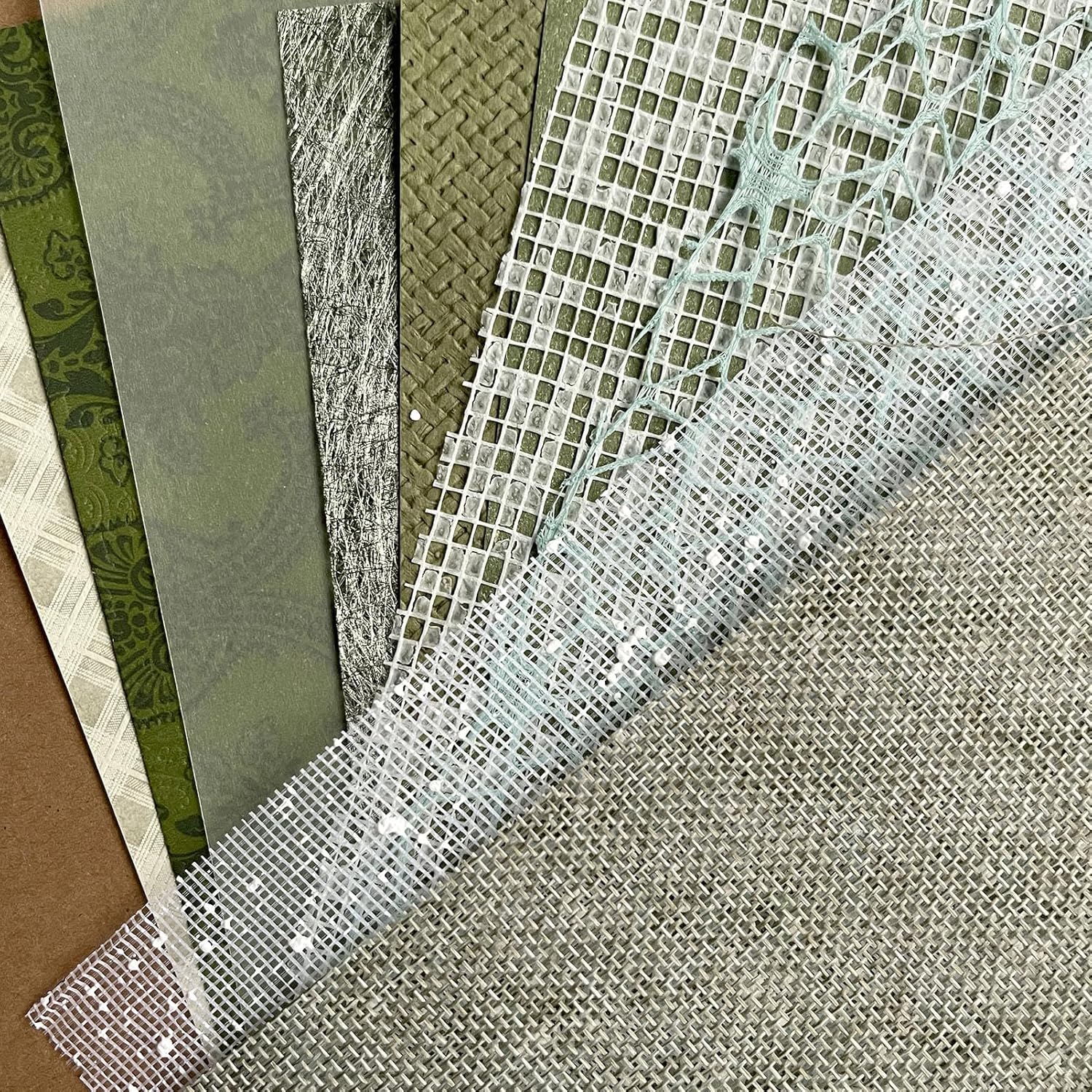 10 piezas de papel texturizado de papel de recortes, hojas A5 hechas a mano, mezcla de tela de punto de nieve, papeles especiales para álbumes de