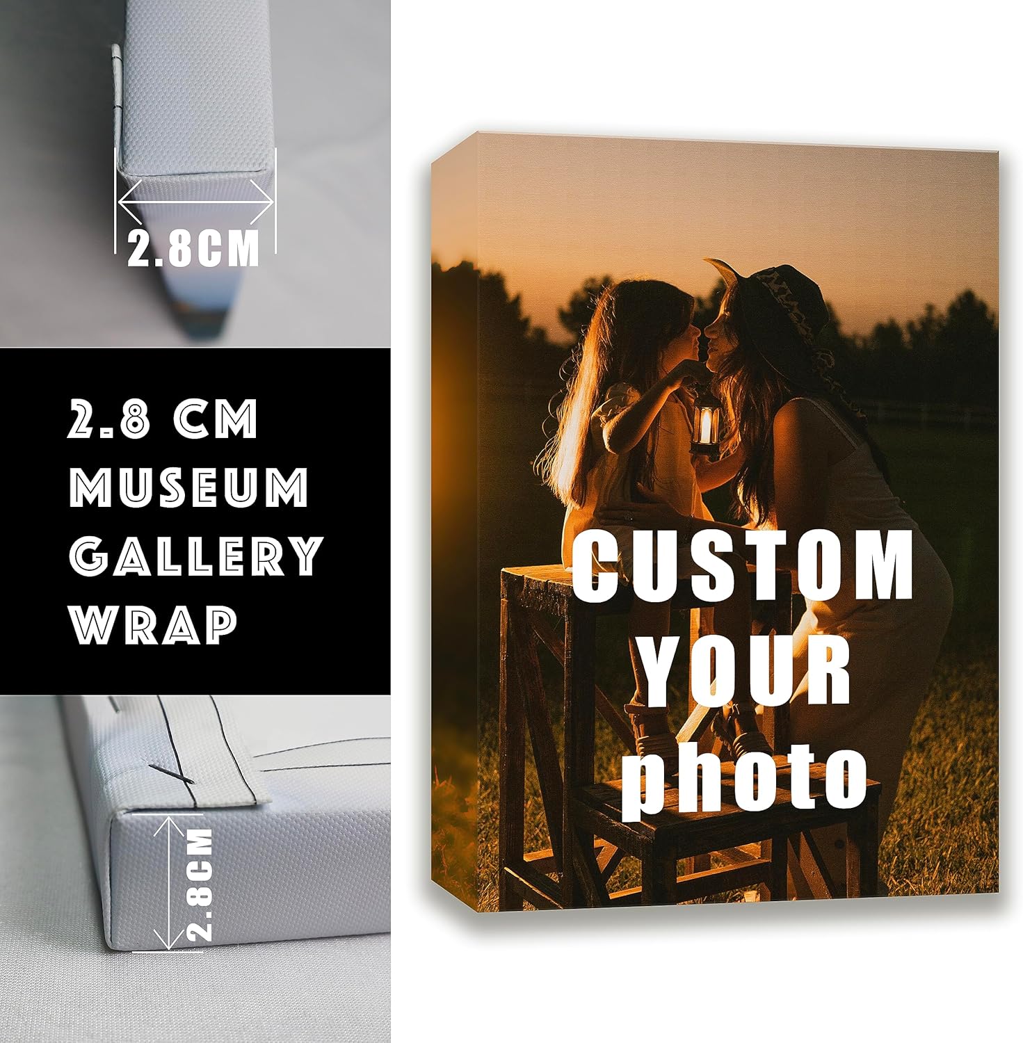 Impresiones en lienzo personalizadas (lienzo enmarcado, 16 x 20 pulgadas), impresión de lienzo personalizada con tu foto, perfecto para decoración