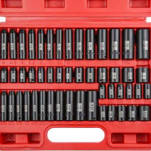 SEKETMAN CR-V-50BV30 – Juego de llaves de impacto profundo y poco profundo 50 piezas de 14 pulgadas de profundidad SAEmétrico 532 pulgadas a 916 SEKETMAN CR-V-50BV30 – Juego de llaves de impacto profundo y poco profundo 50 piezas de 14 pulgadas de profundidad SAEmétrico 532 pulgadas a 916