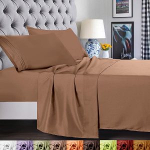 Elegant Comfort – Juego de sábanas de 1500 hilos de calidad egipcia, supersuave, sin arrugas y resistente a las arrugas, 4 piezas, bolsillo profundo Elegant Comfort – Juego de sábanas de 1500 hilos de calidad egipcia, supersuave, sin arrugas y resistente a las arrugas, 4 piezas, bolsillo profundo