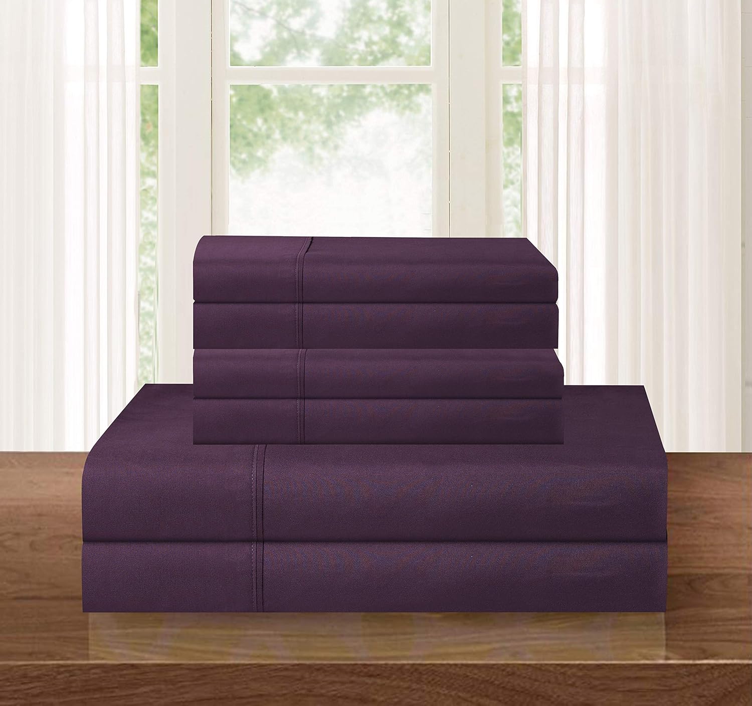 Elegant Comfort – Juego de ropa de cama de lujo, 4 piezas, egipcio de 1500 hilos, calidad de hotel, premium, resistente a las arrugas y a la