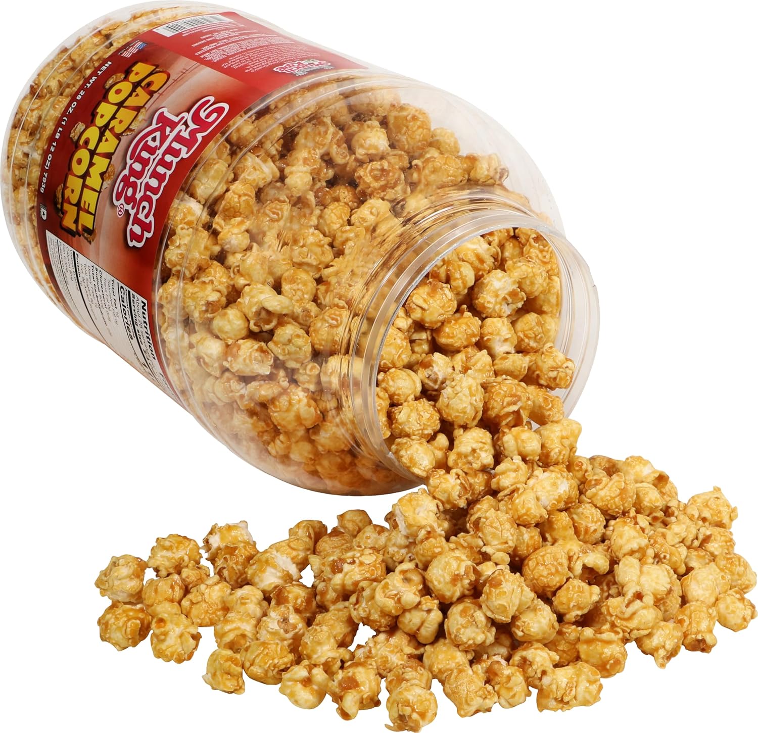 Munch King Snacks Caramelo Palomitas de Maíz 28 oz. Barril
