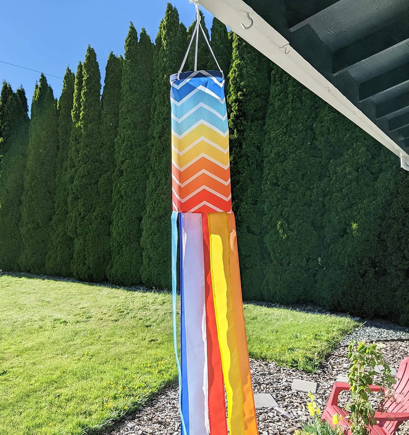 Calcetín de viento de verano  Decoración duradera para colgar al aire libre  Patio, jardín, patio, césped y más  60 pulgadas