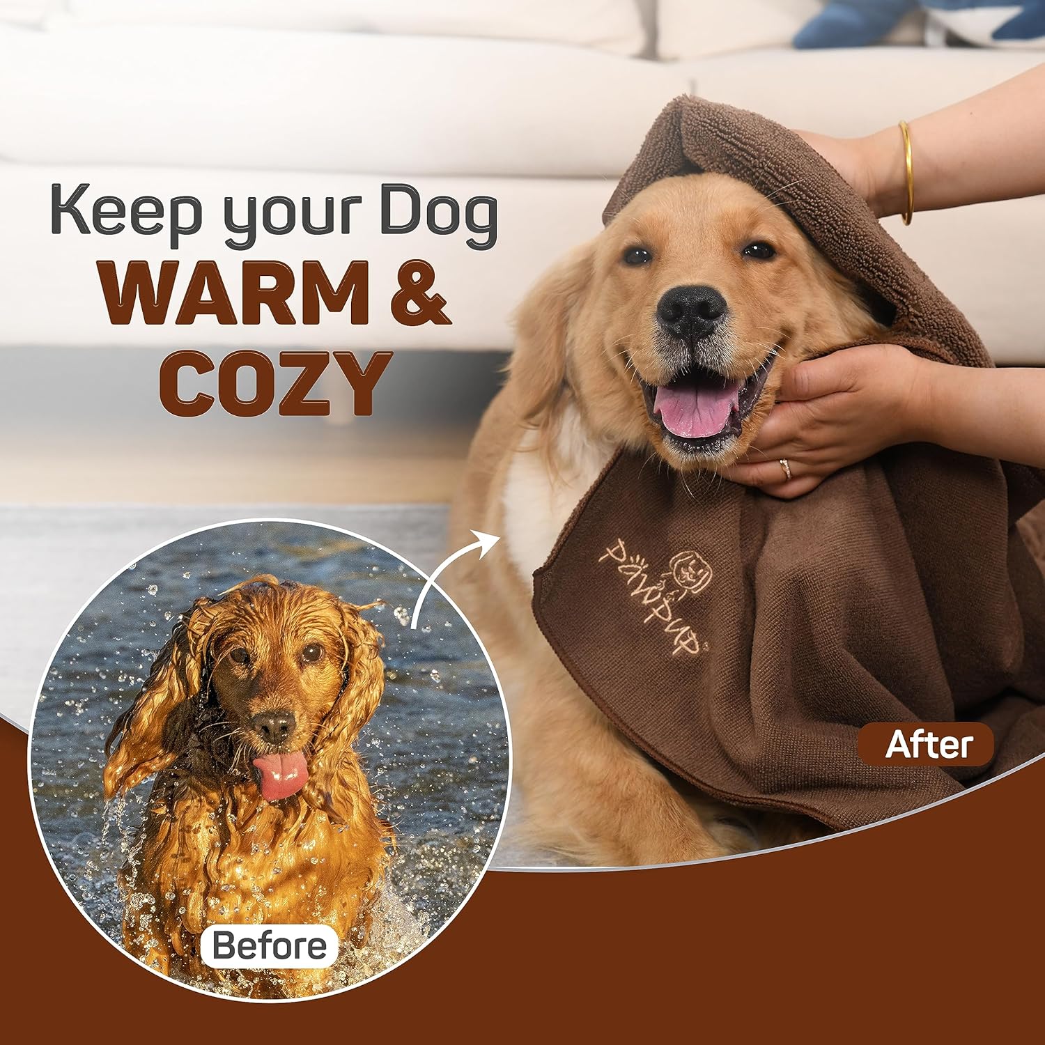 Toalla para perros súper absorbente, de secado rápido, toalla de microfibra súper suave para perros, gatos y otras mascotas (55 x 28 pulgadas,