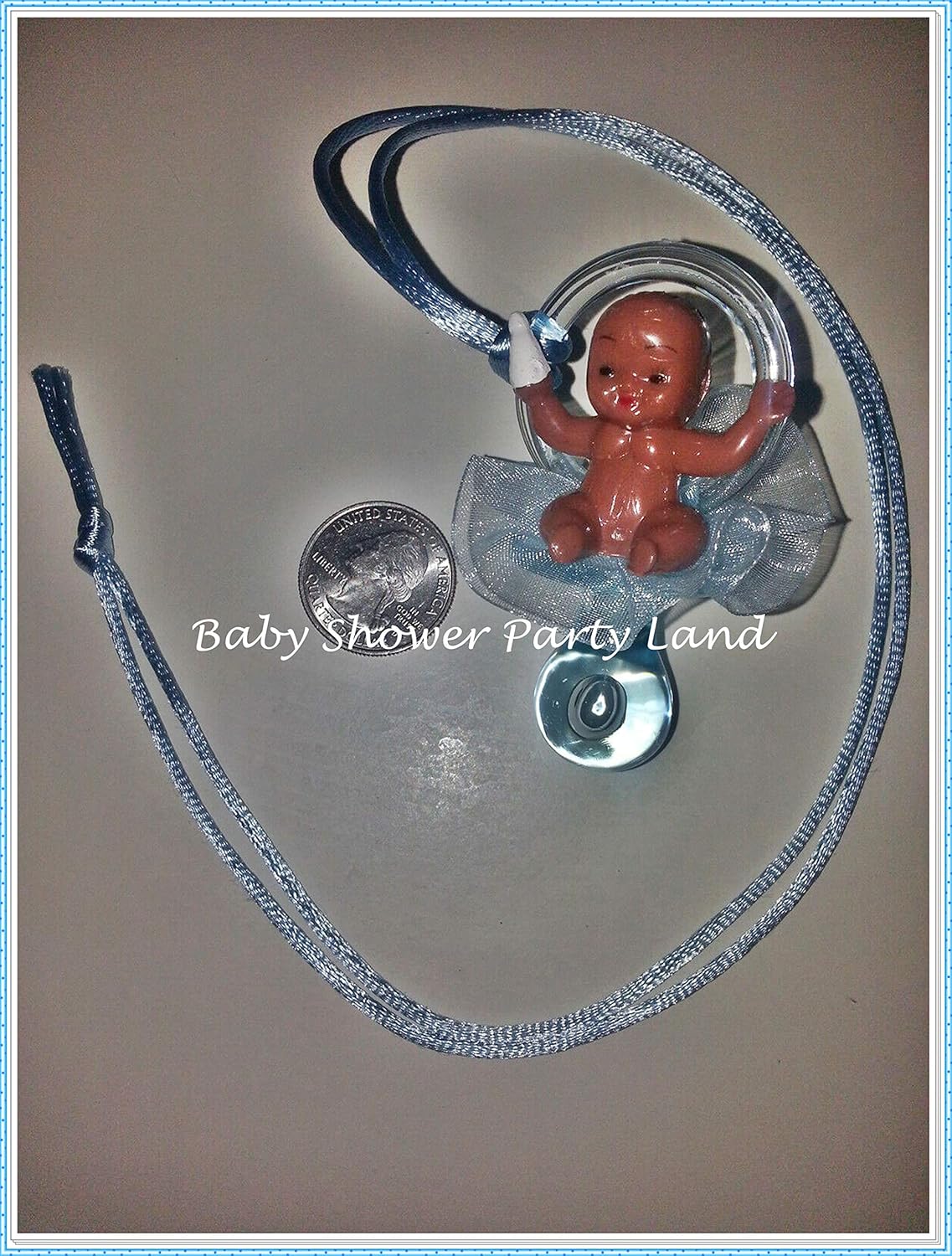Collares de chupetes de baby shower afroamericanos  Un juego de 12 collares de chupetes azules  It’s a boy  Premio  Juego  Recuerdos de fiesta