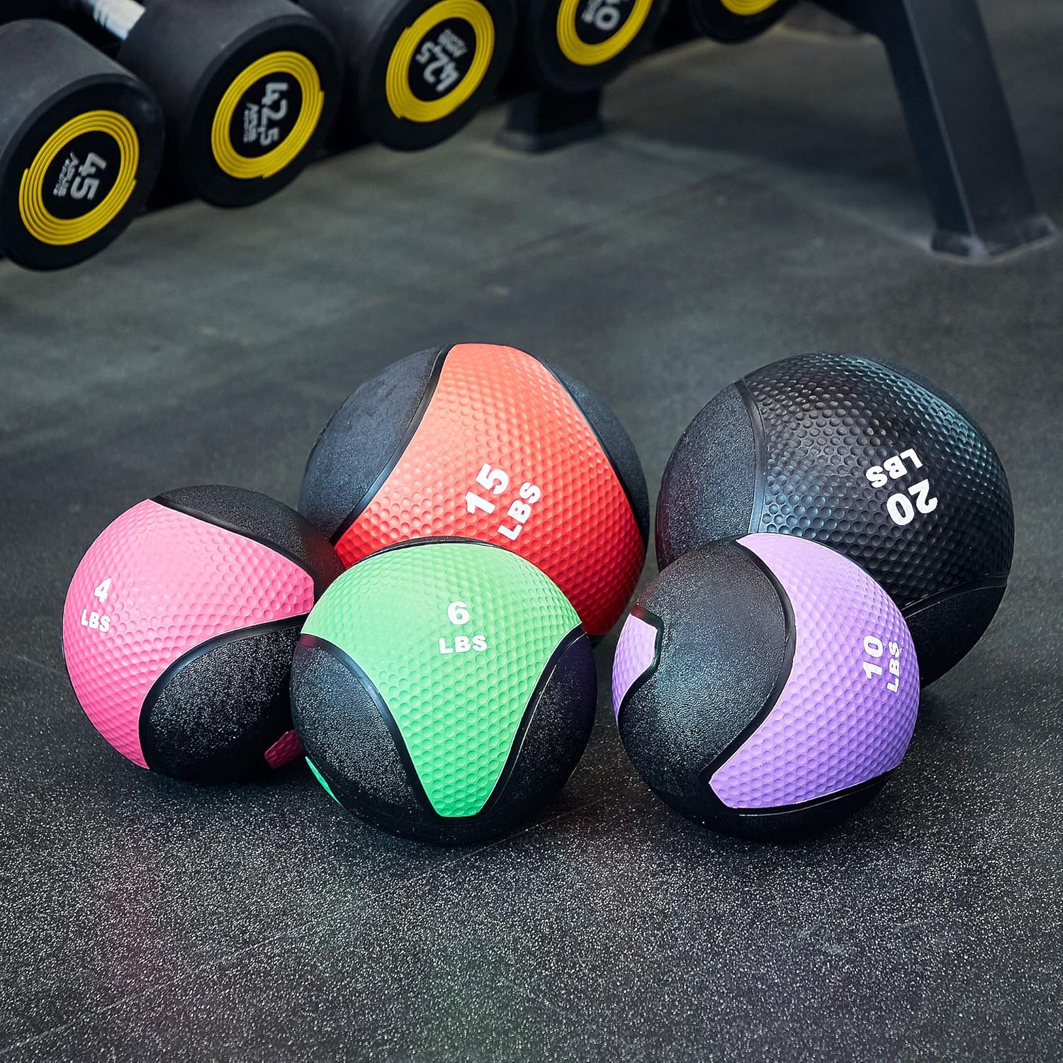 Signature Fitness Balón medicinal ponderado para ejercicios de entrenamiento, pelota de pared y pelota de golpe