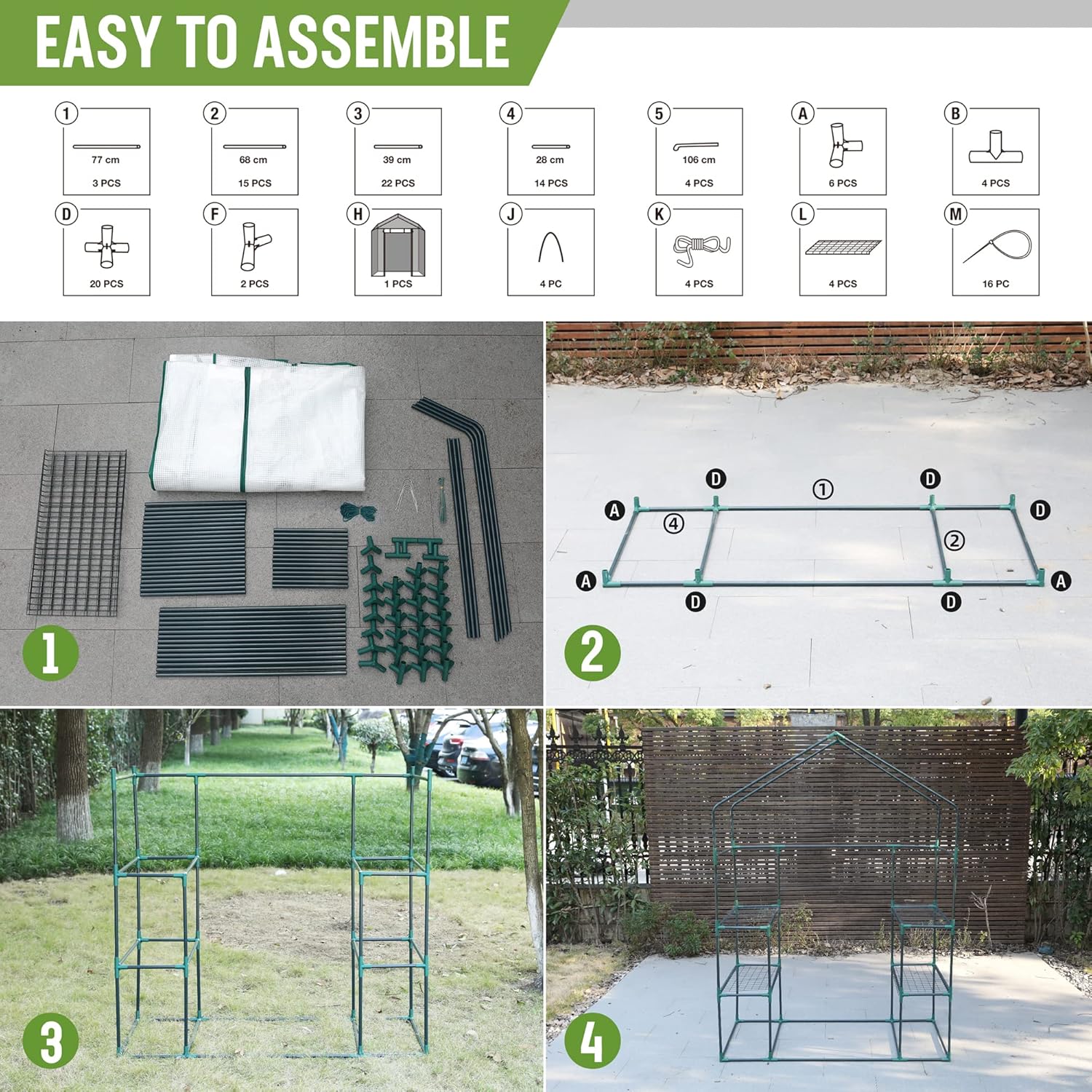 WORKPRO Invernadero, invernadero pequeño portátil de 56 x 28 x 77 pulgadas para exteriores e interiores, kit de casa verde resistente con cubierta