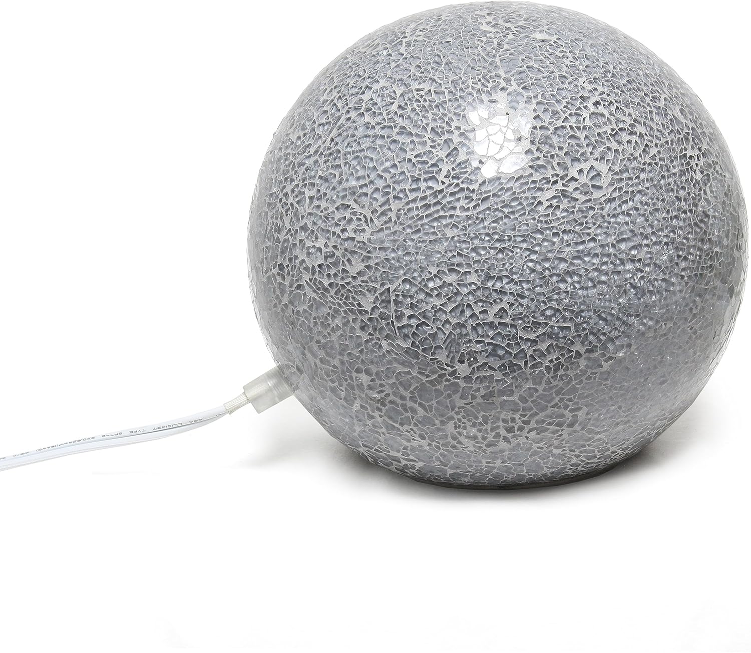 Simple Designs LT3302-GRY  Lámpara de mesa de esfera de piedra
