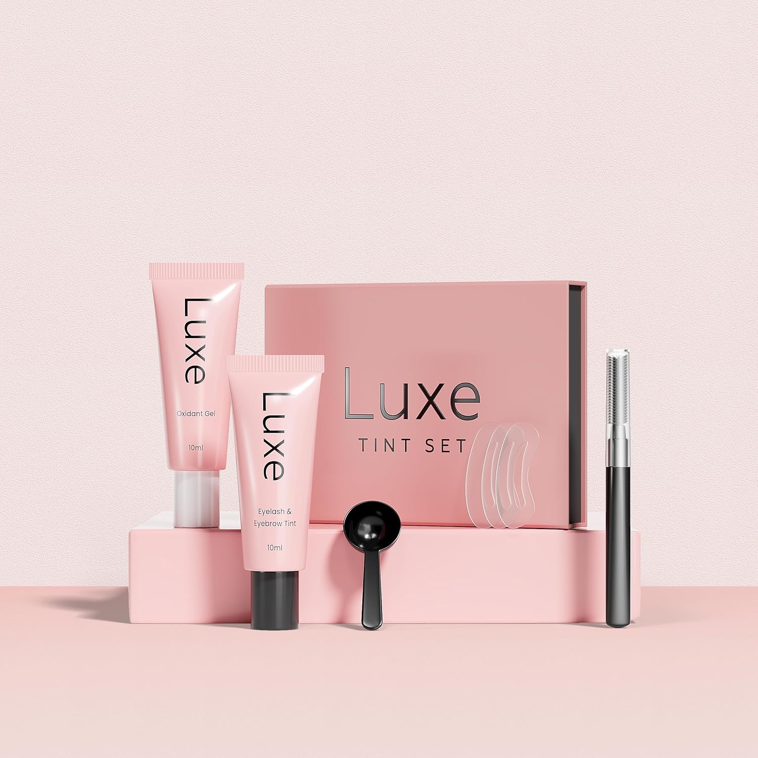 Luxe Cosmetics – Juego de colores negros para pestañas y cejas – Color temporal de larga duración (hasta 4 semanas) – Vegano y libre de crueldad
