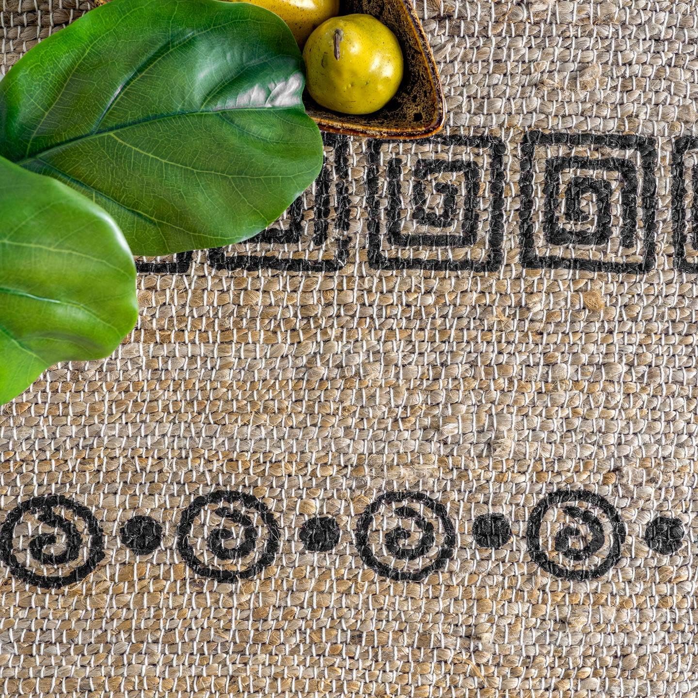 nuLOOM Ellis – Alfombra tribal para fiesta, 5 x 8, color natural