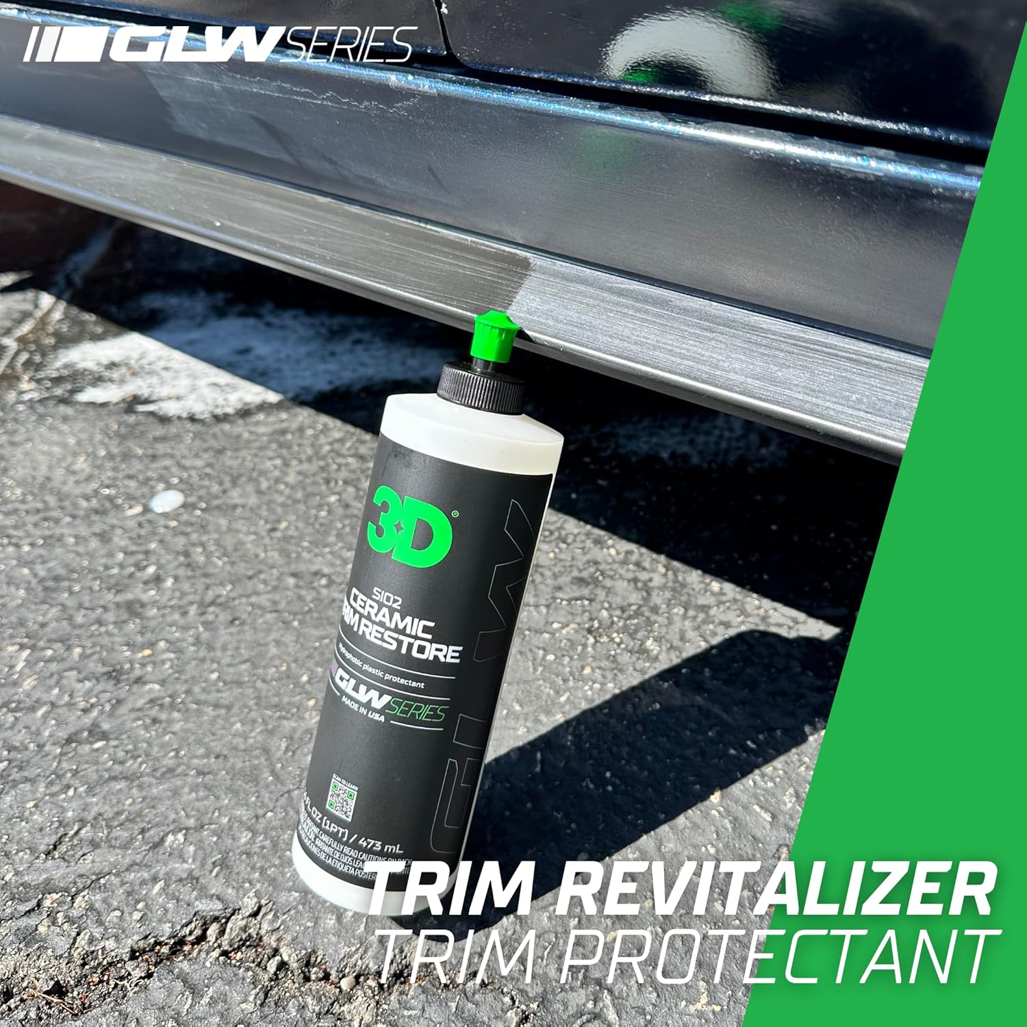 3D Restauración de molduras de cerámica SiO2, serie GLW  Ultimate Hydrophobic Trim Reviver  Restauración, brillo y protección con infusión de SiO2
