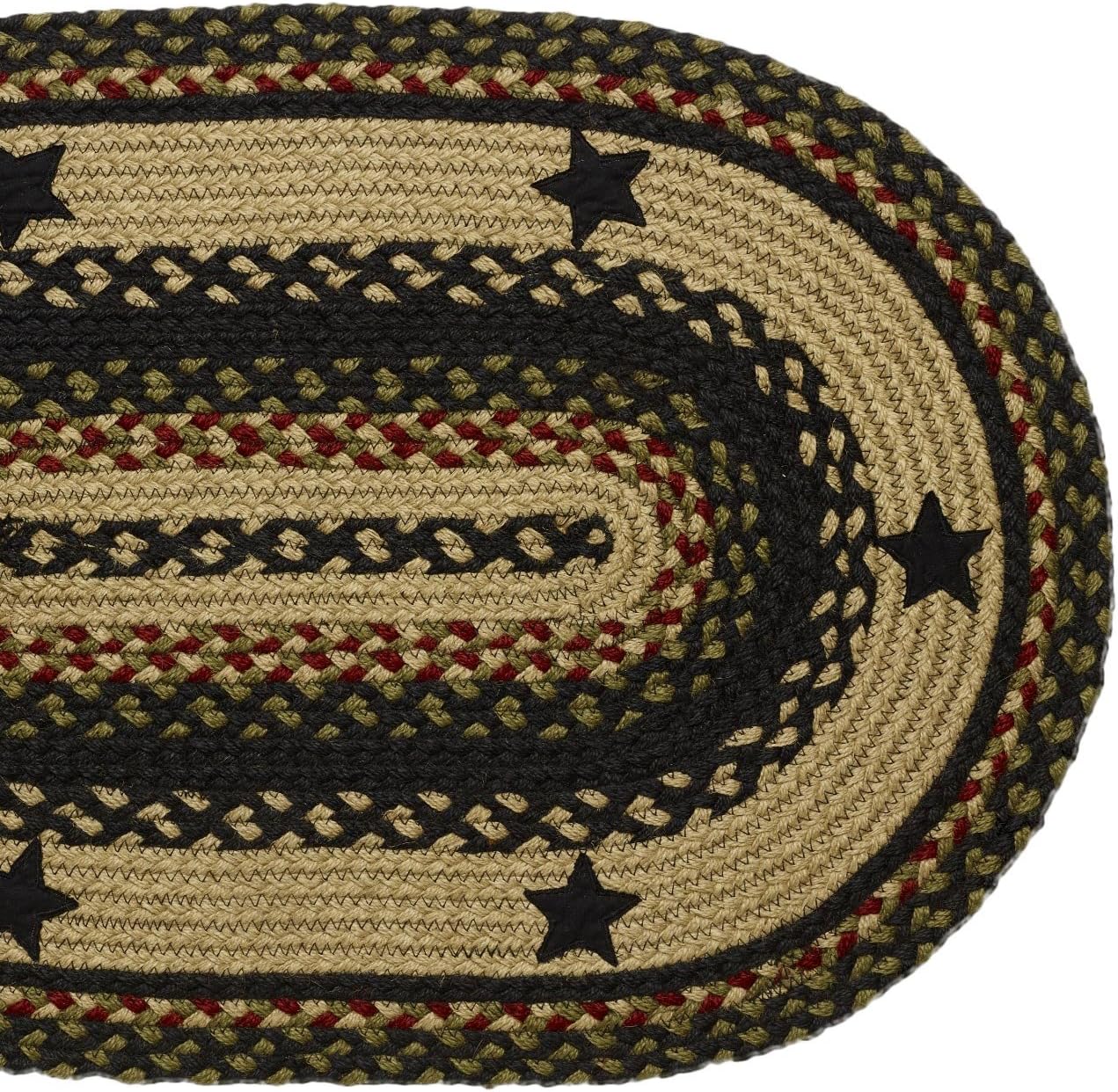 Colección Tartan Star Premium trenzada  Primitivo, rústico, campestre, estilo granja  Yutealgodón  30 días sin riesgo  Alfombra de acentotapete para
