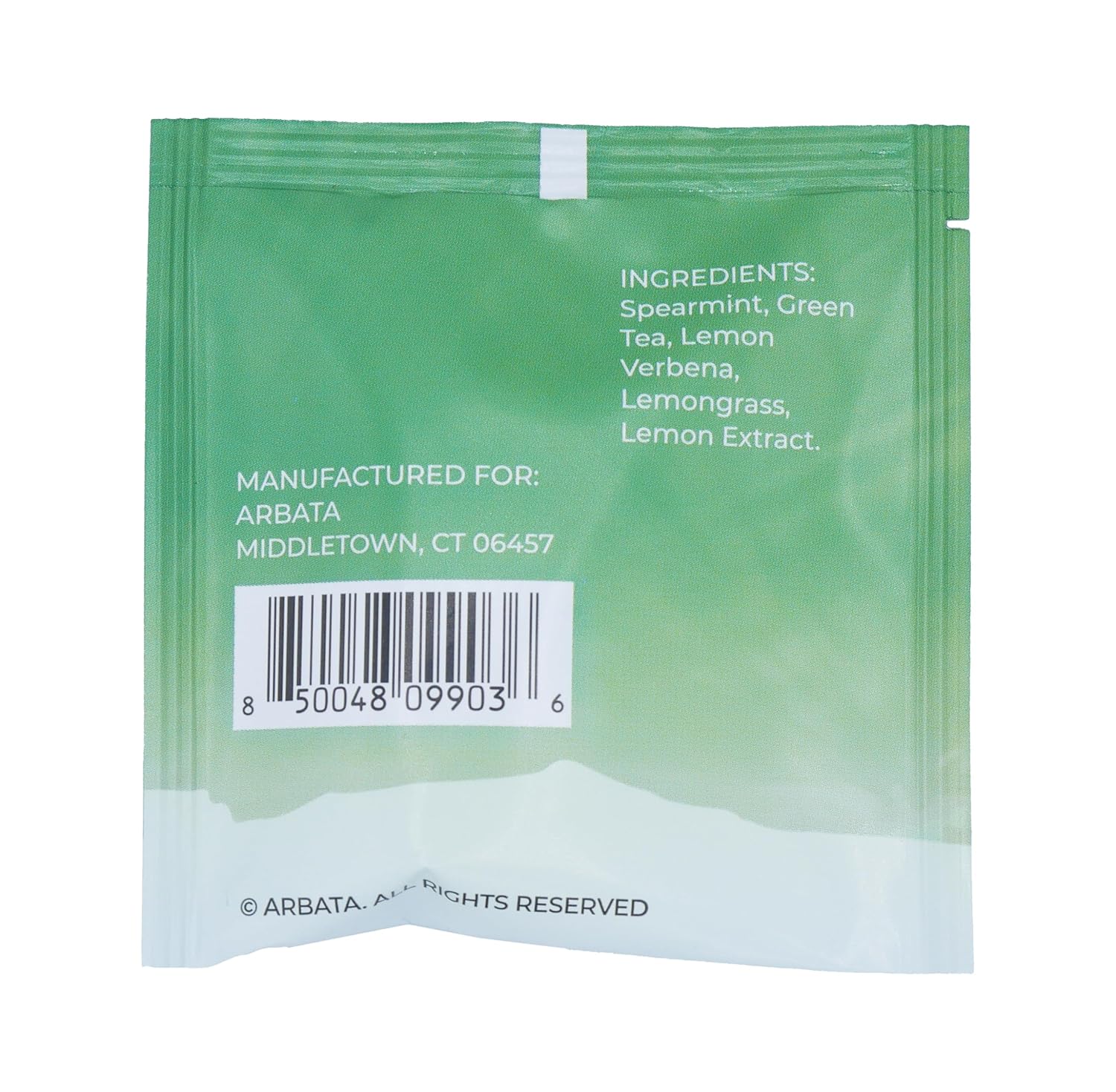 Arbata Té de menta y limón, 12 bolsas de té piramidal, té verde ligeramente cafeinado, té de menta verde artesanal con sabor natural con matices de